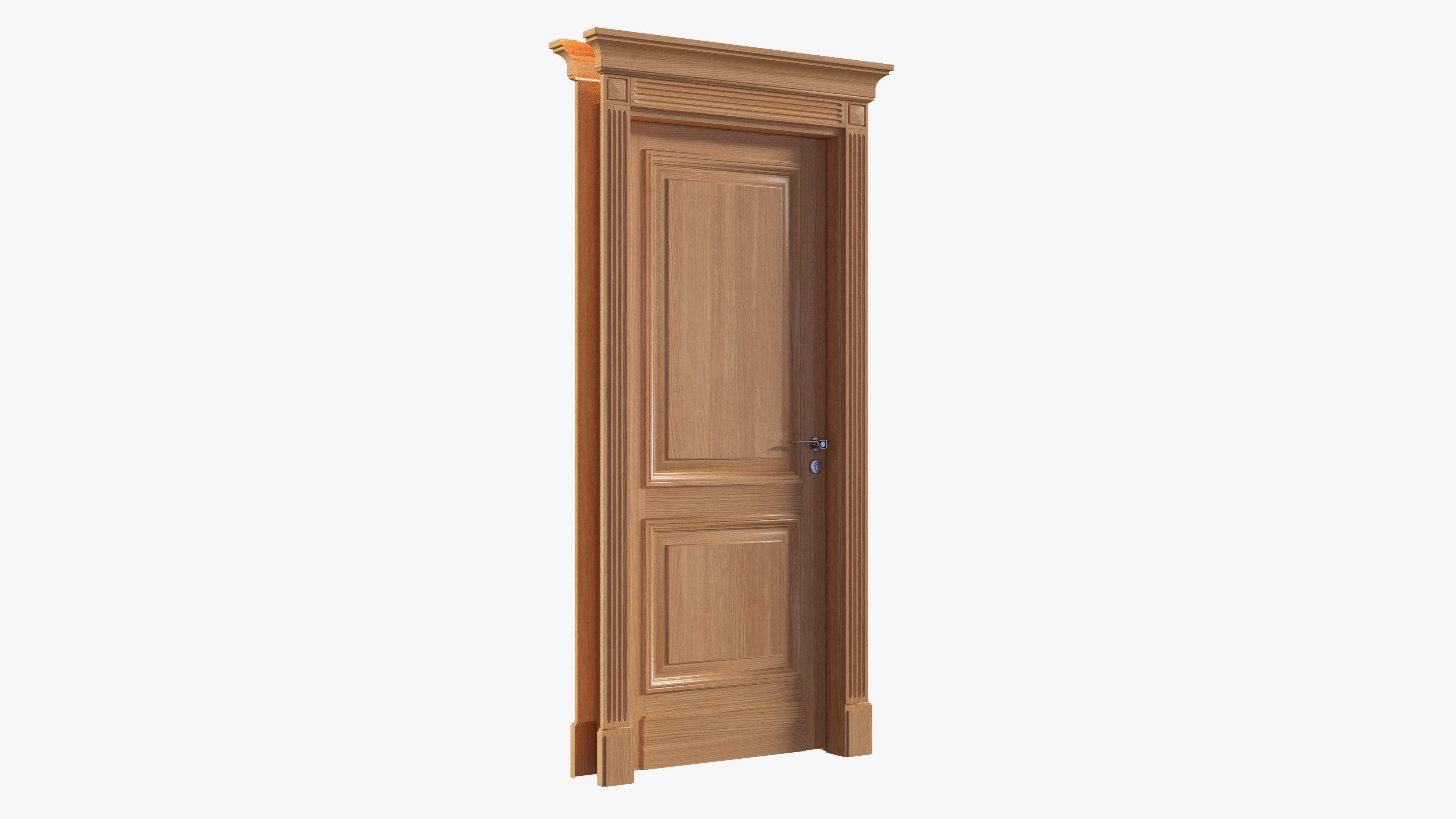 Door classic 03 3D model_2