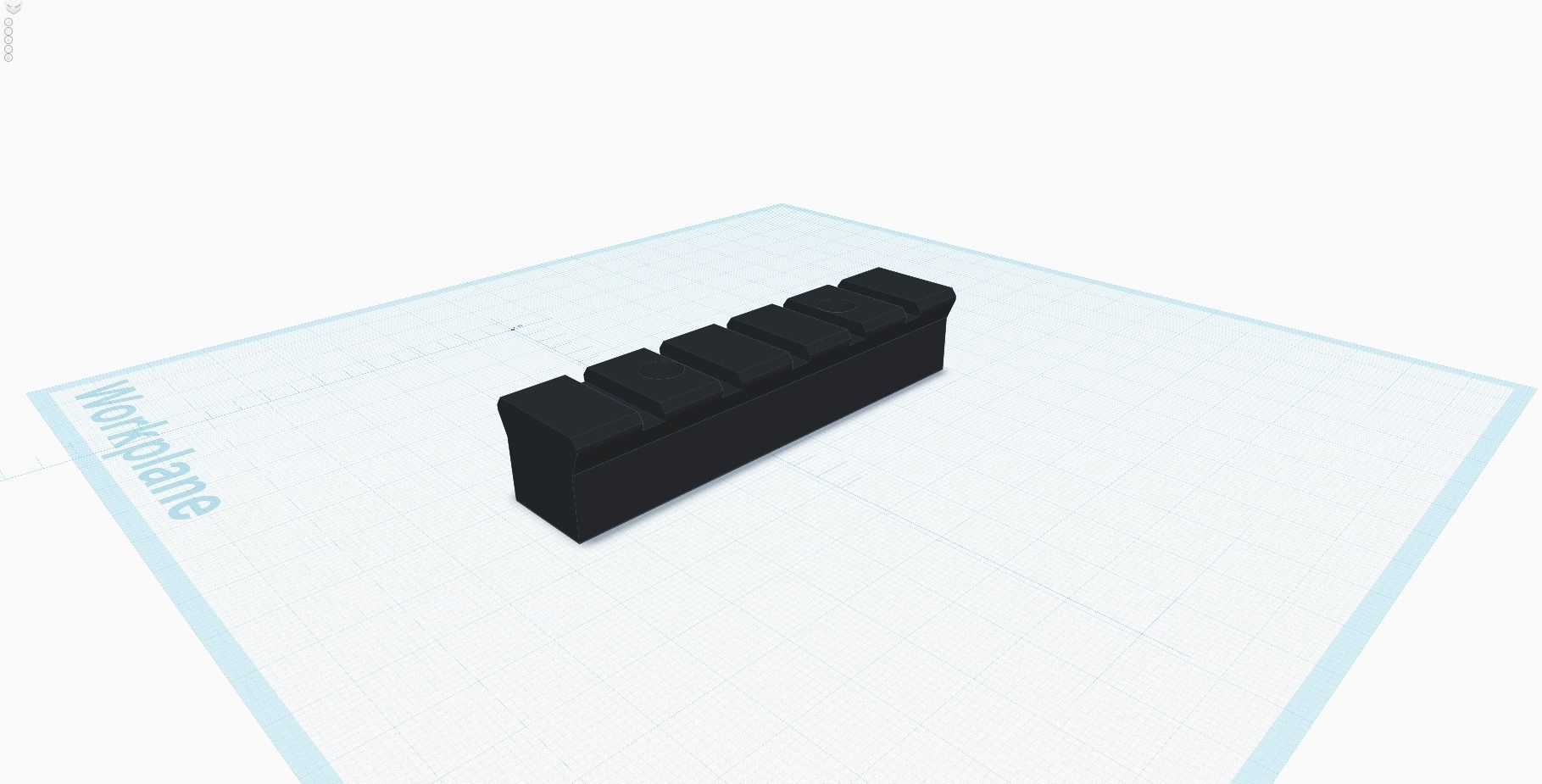 picatinny rail 22mm 3D print model_2