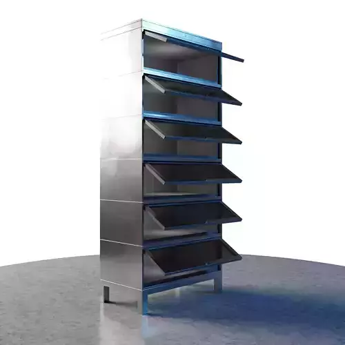 Metallic Closet Low-poly 3D model