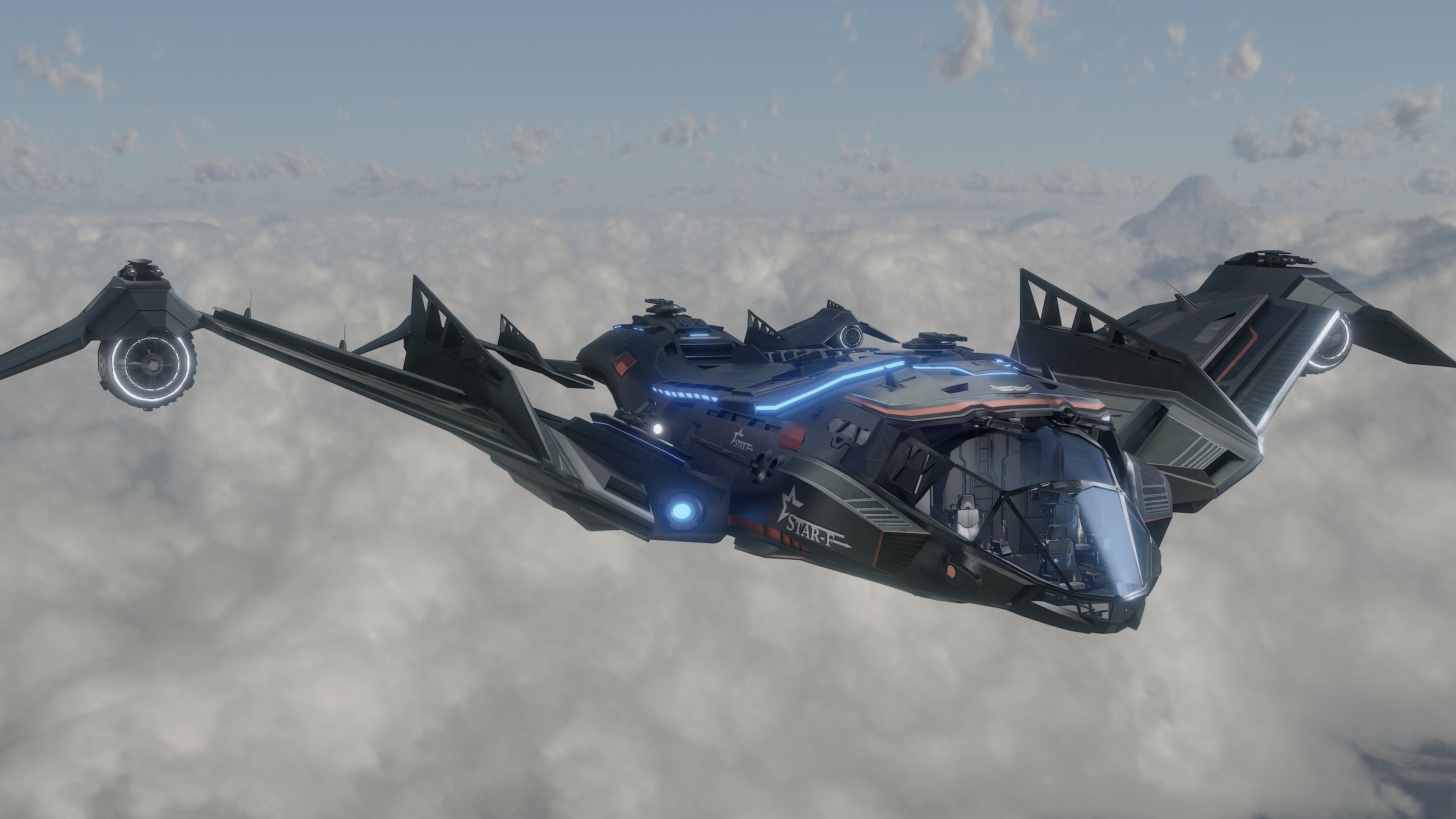 Star Fighter - Rigged-High Resolution Textured - include inside Low-poly 3D model_25