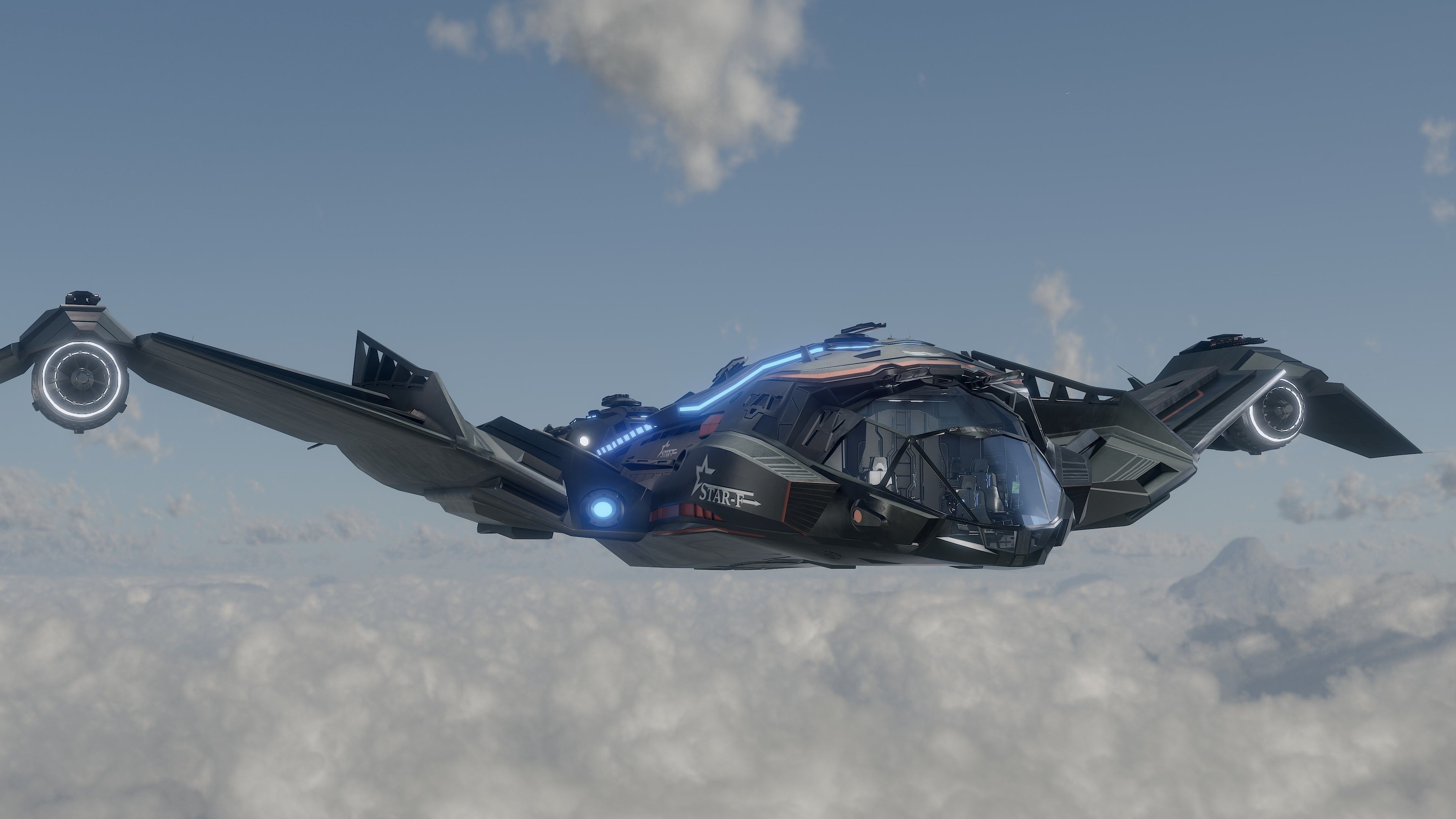 Star Fighter - Rigged-High Resolution Textured - include inside Low-poly 3D model_23