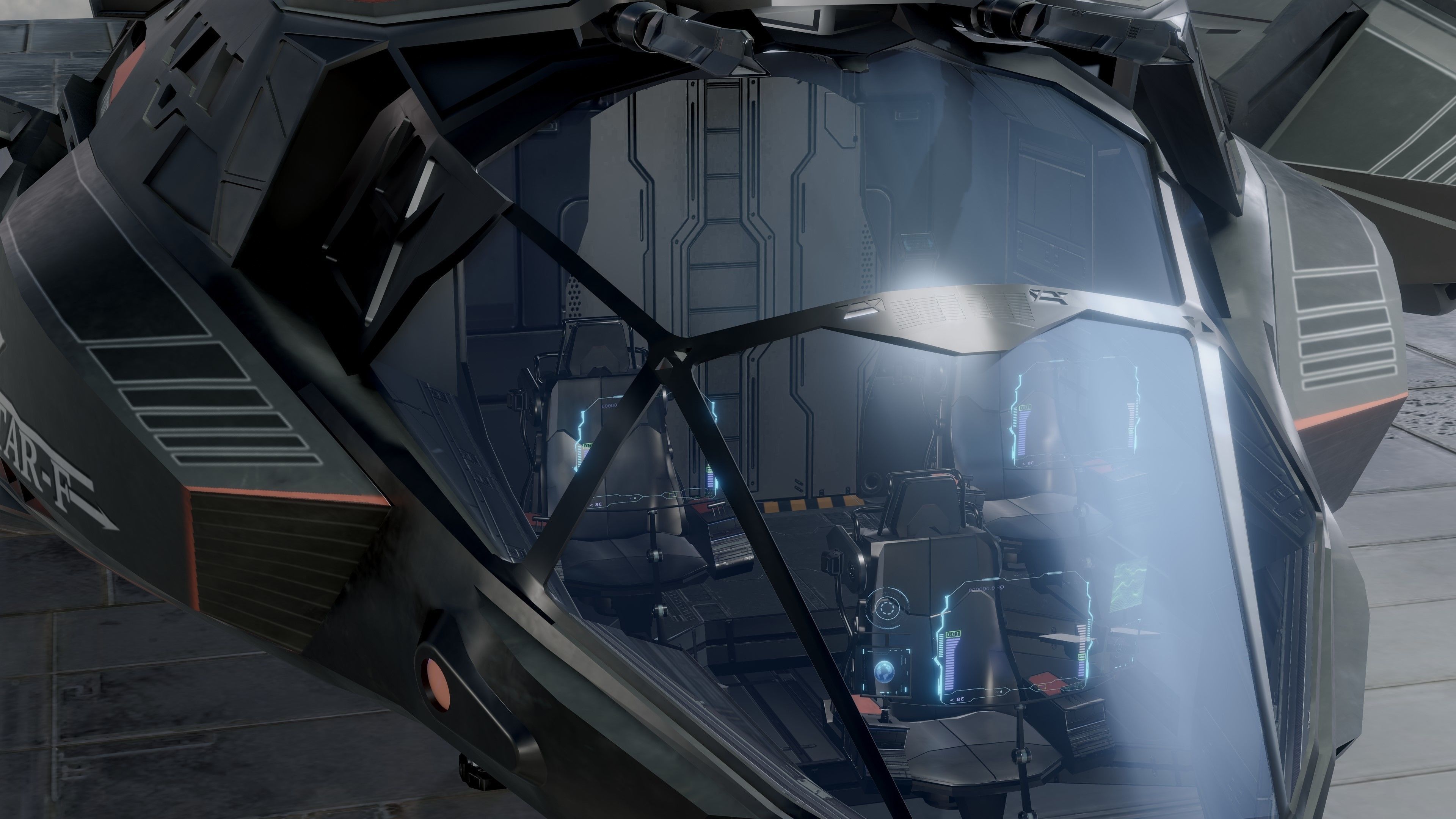 Star Fighter - Rigged-High Resolution Textured - include inside Low-poly 3D model_18