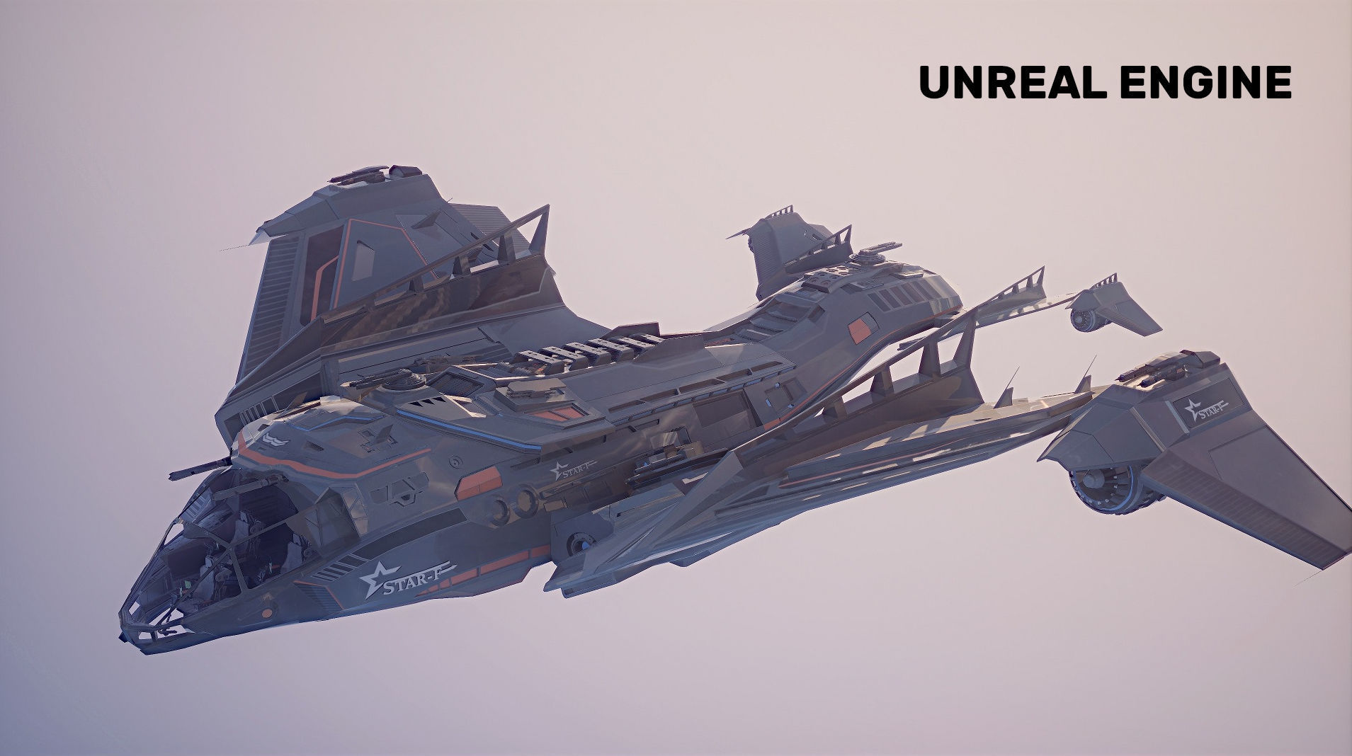 Star Fighter - Rigged-High Resolution Textured - include inside Low-poly 3D model_8