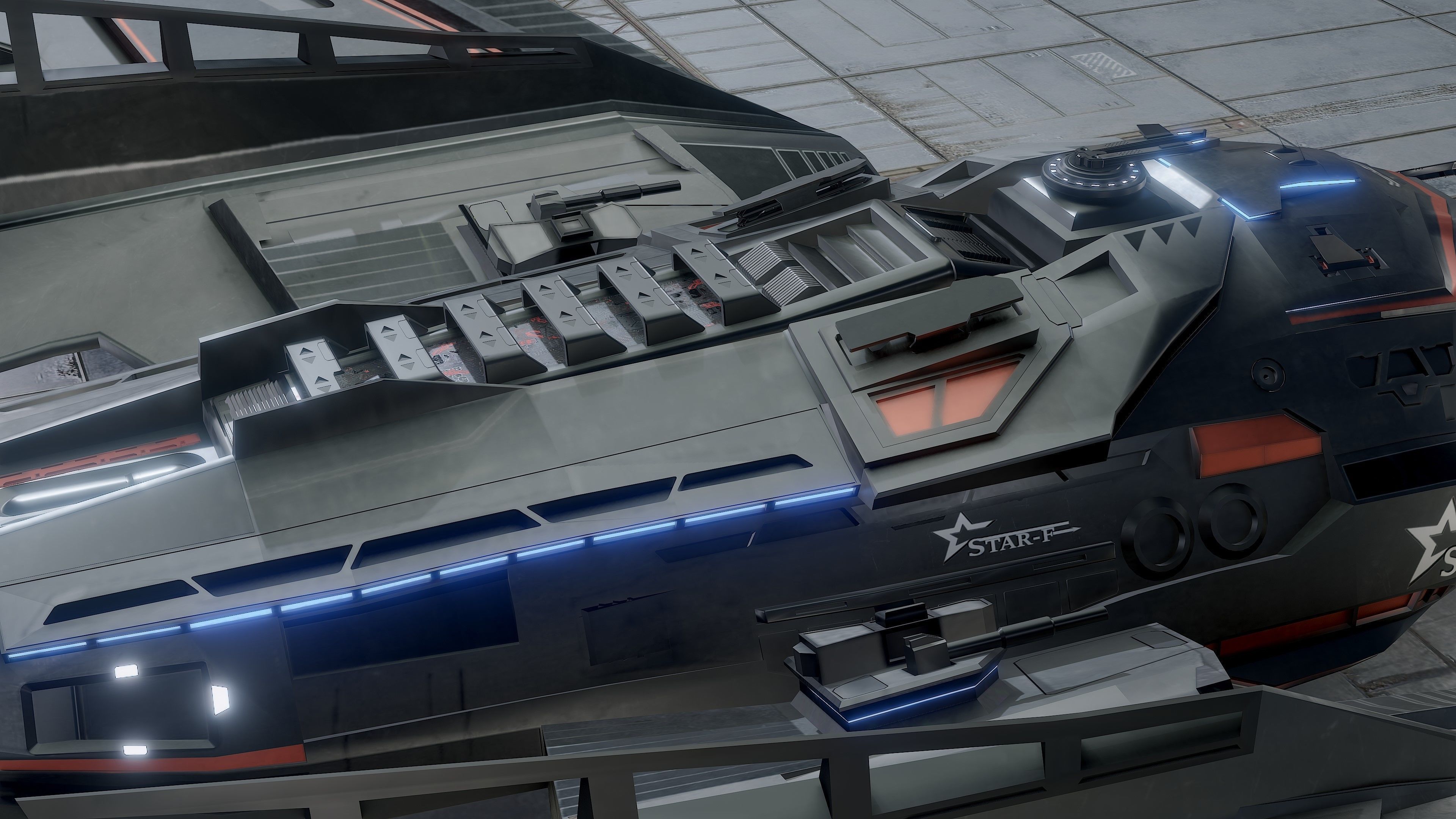 Star Fighter - Rigged-High Resolution Textured - include inside Low-poly 3D model_13