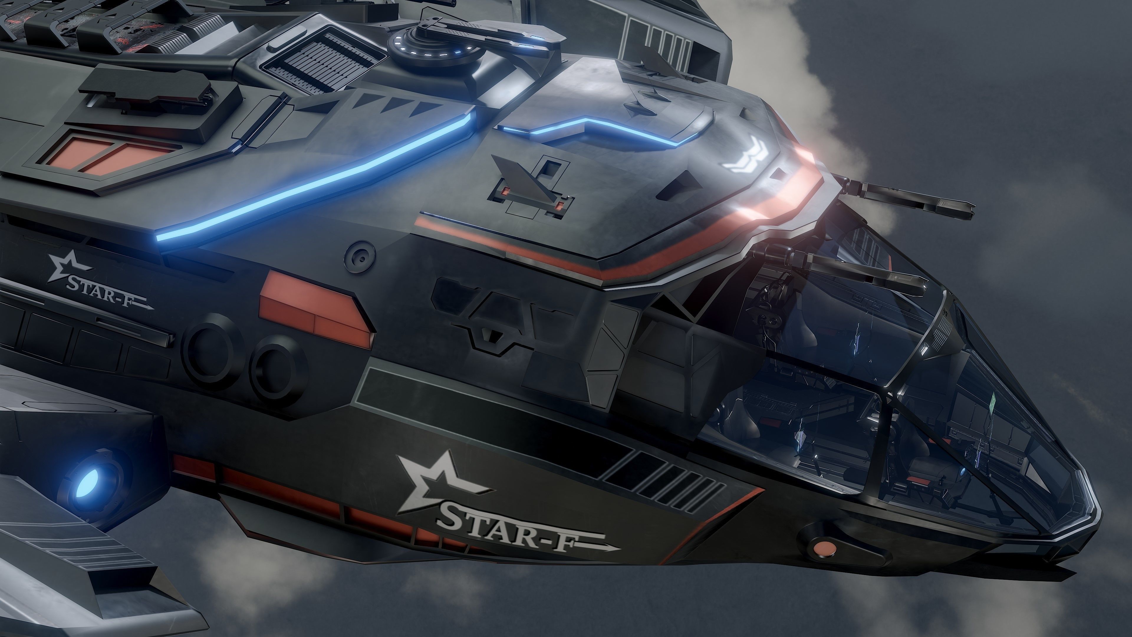 Star Fighter - Rigged-High Resolution Textured - include inside Low-poly 3D model_15