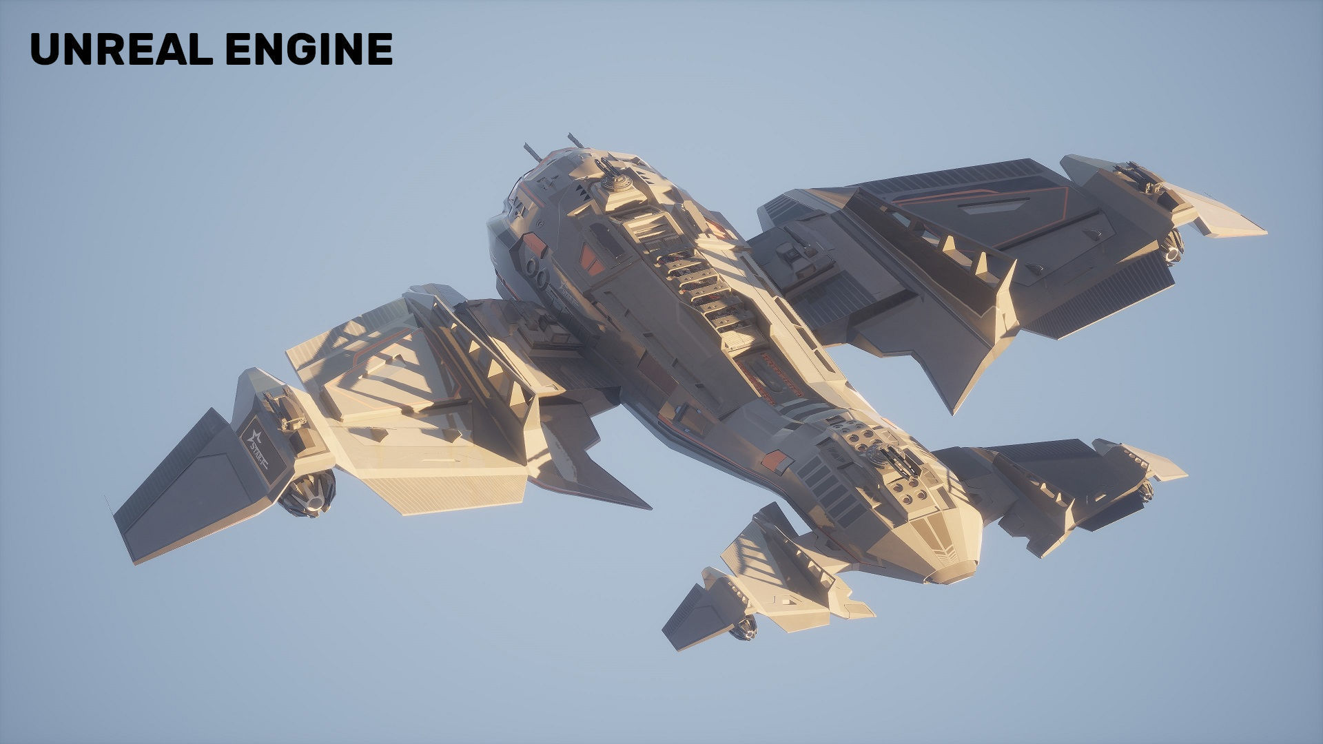 Star Fighter - Rigged-High Resolution Textured - include inside Low-poly 3D model_7