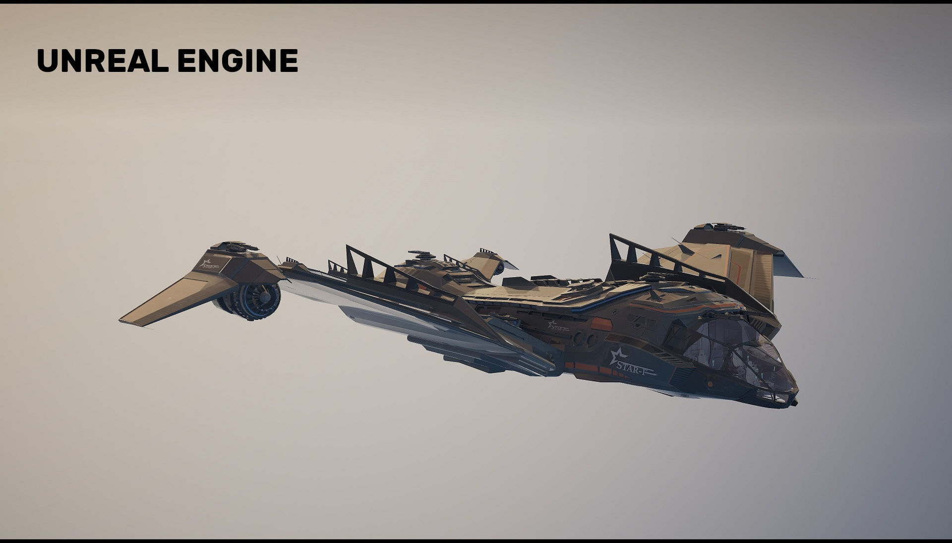 Star Fighter - Rigged-High Resolution Textured - include inside Low-poly 3D model_10