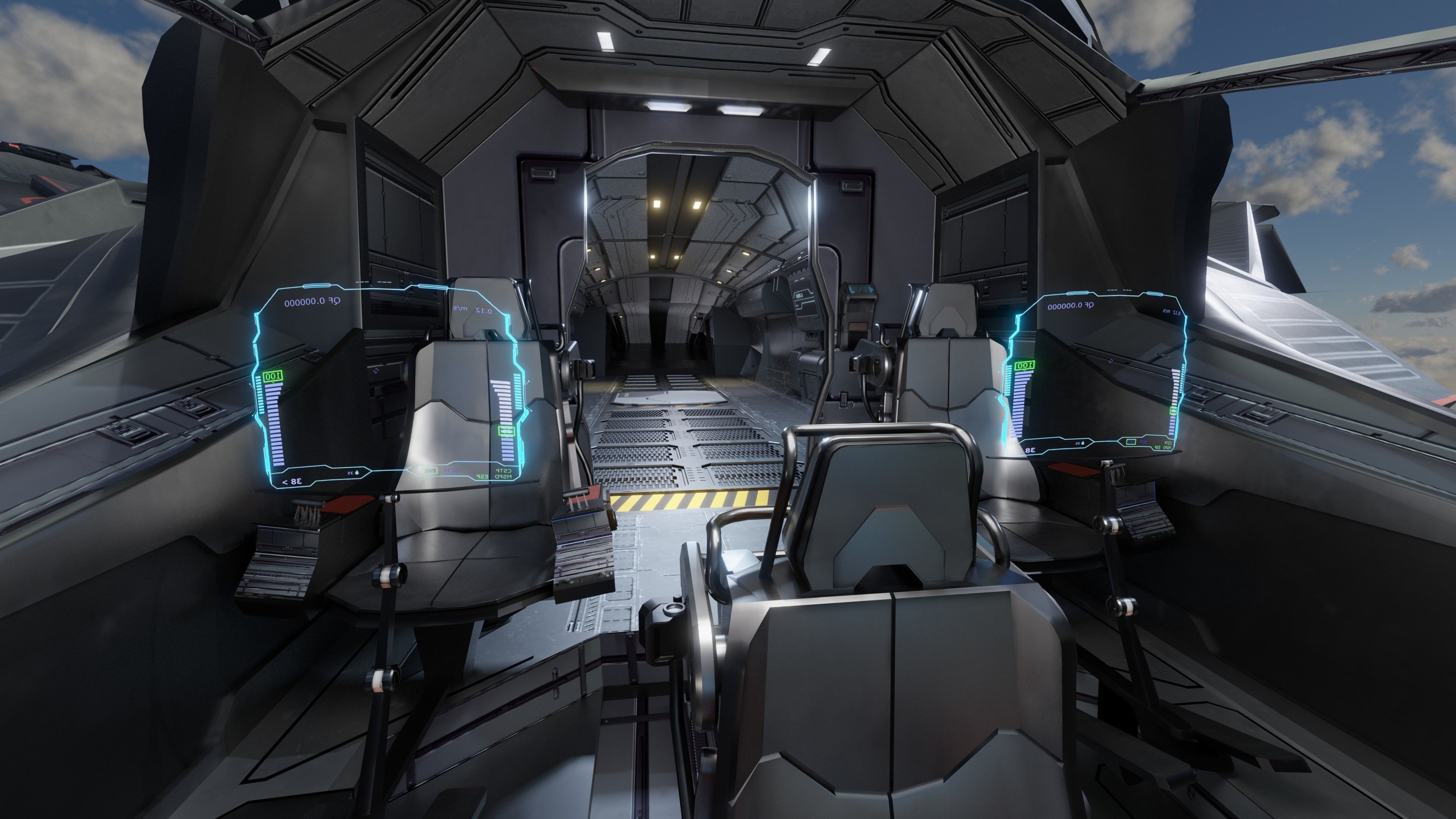 Star Fighter - Rigged-High Resolution Textured - include inside Low-poly 3D model_17