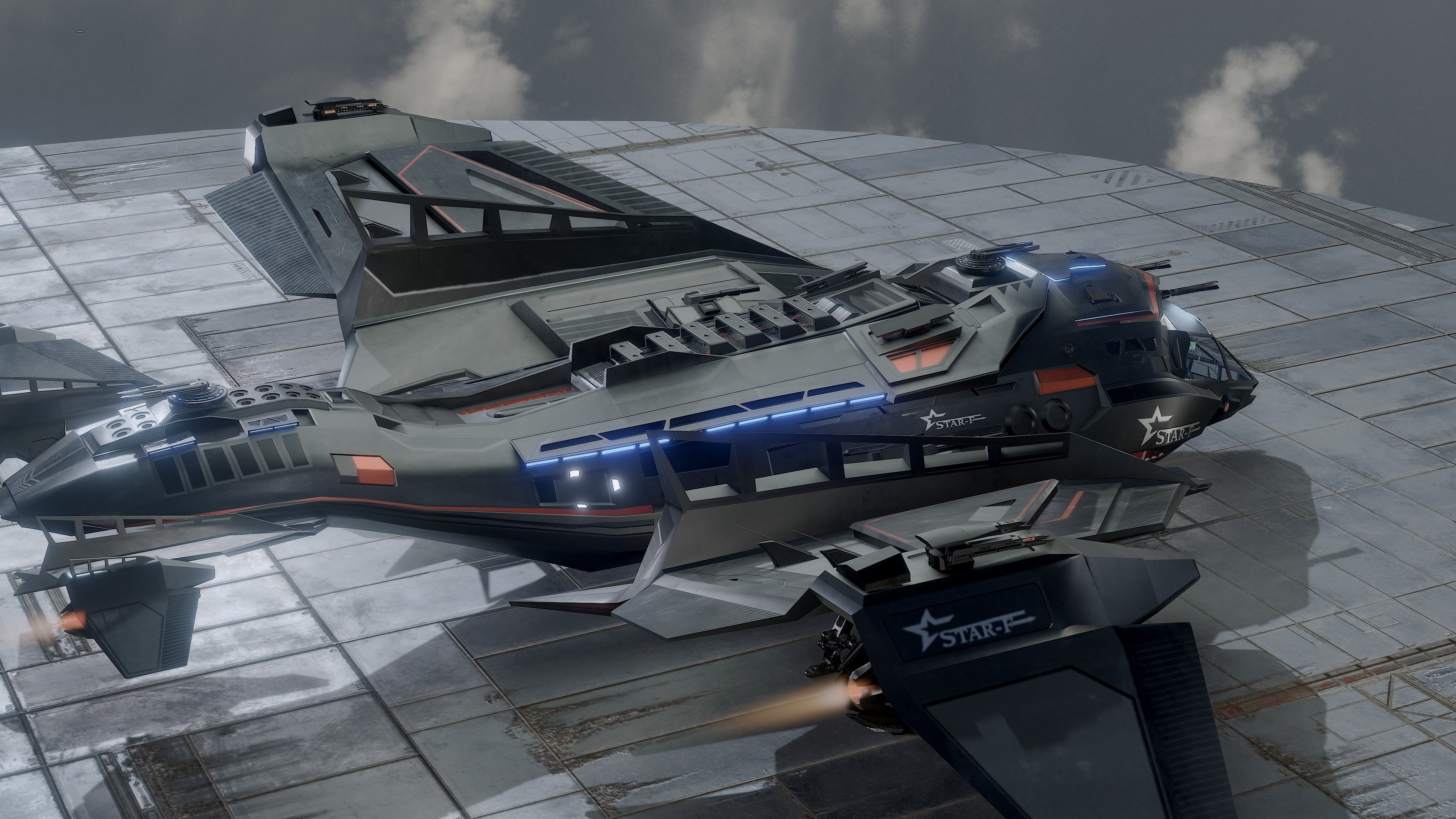 Star Fighter - Rigged-High Resolution Textured - include inside Low-poly 3D model_12