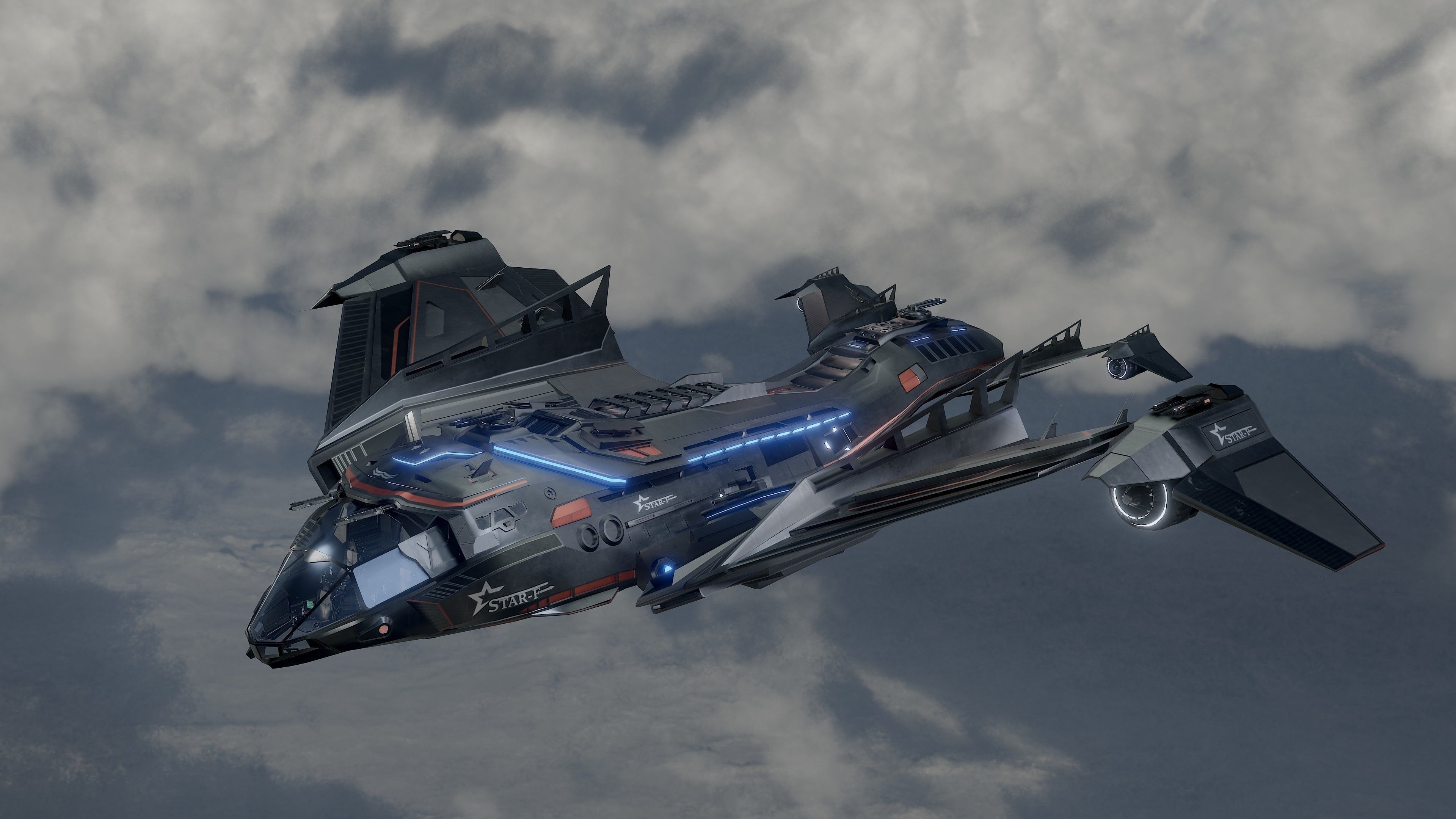 Star Fighter - Rigged-High Resolution Textured - include inside Low-poly 3D model_21