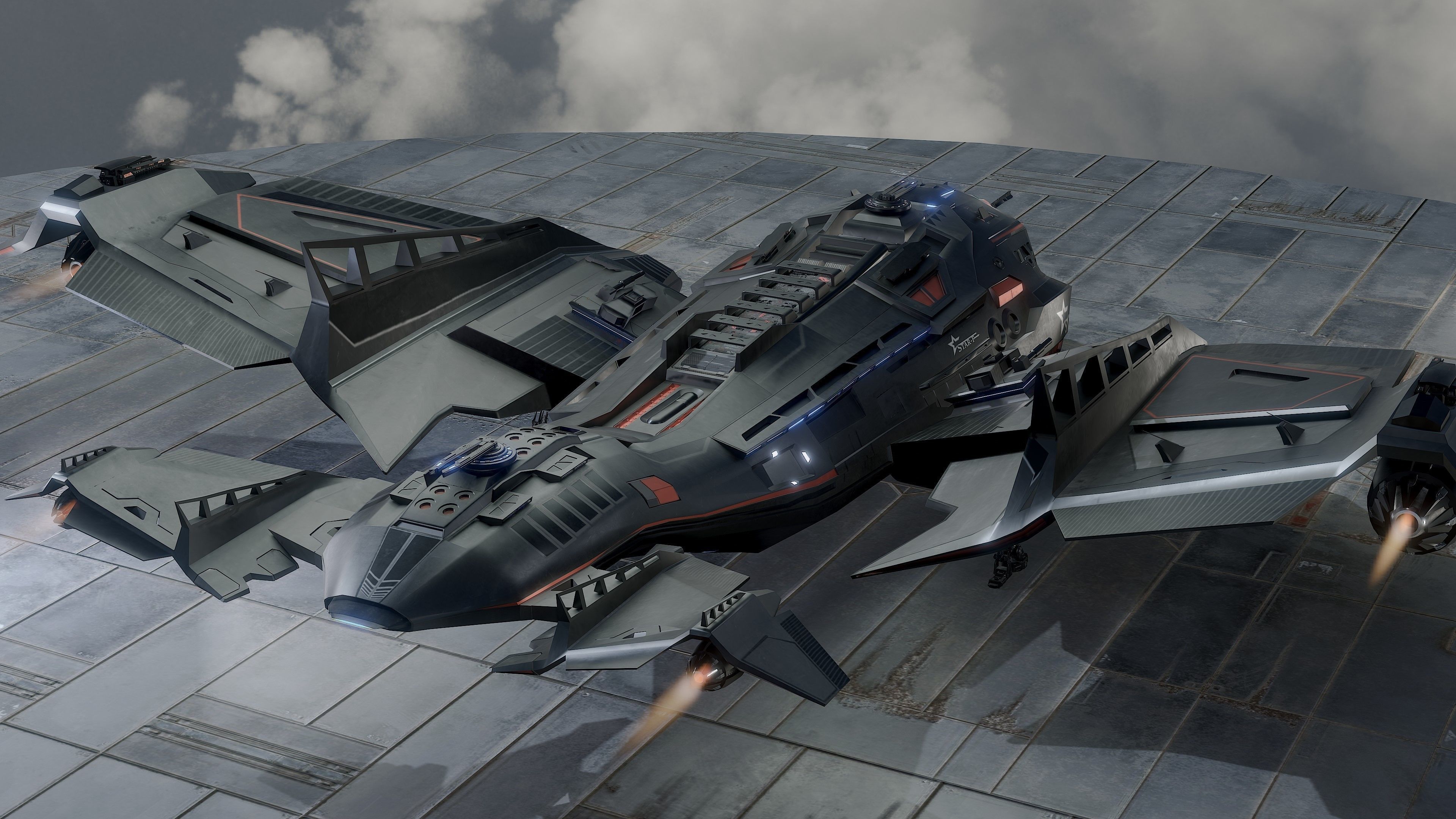 Star Fighter - Rigged-High Resolution Textured - include inside Low-poly 3D model_22