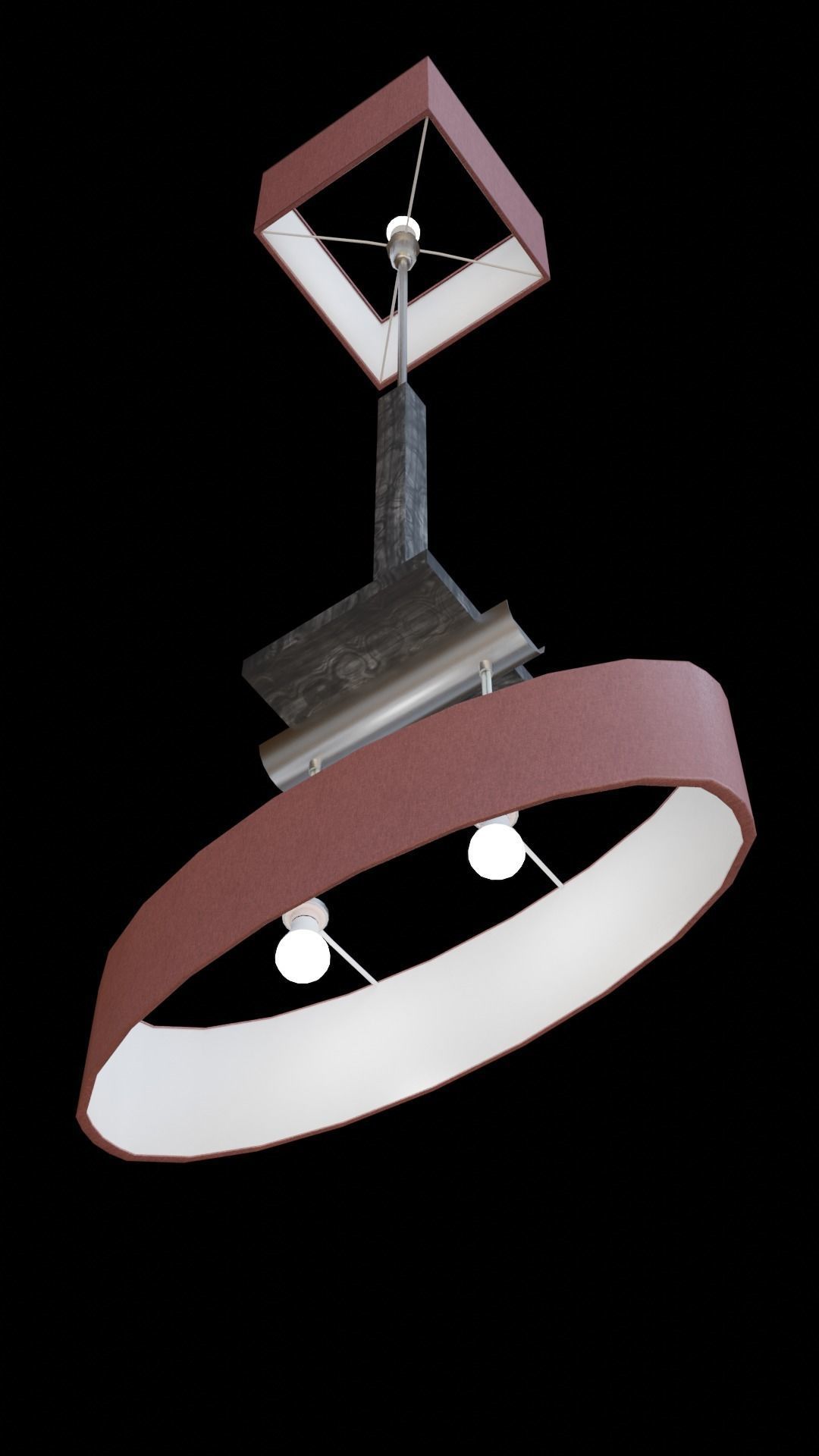 Set of interior lamps Low-poly 3D model_7