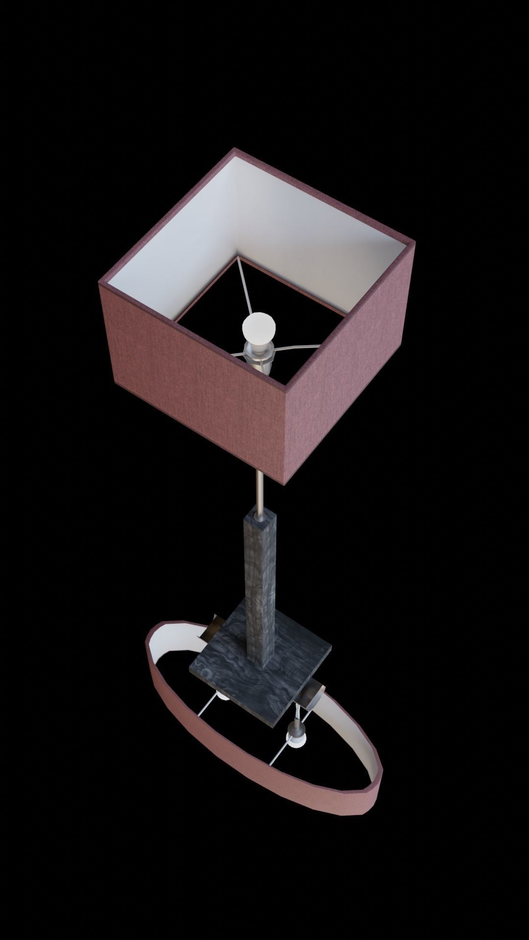 Set of interior lamps Low-poly 3D model_4