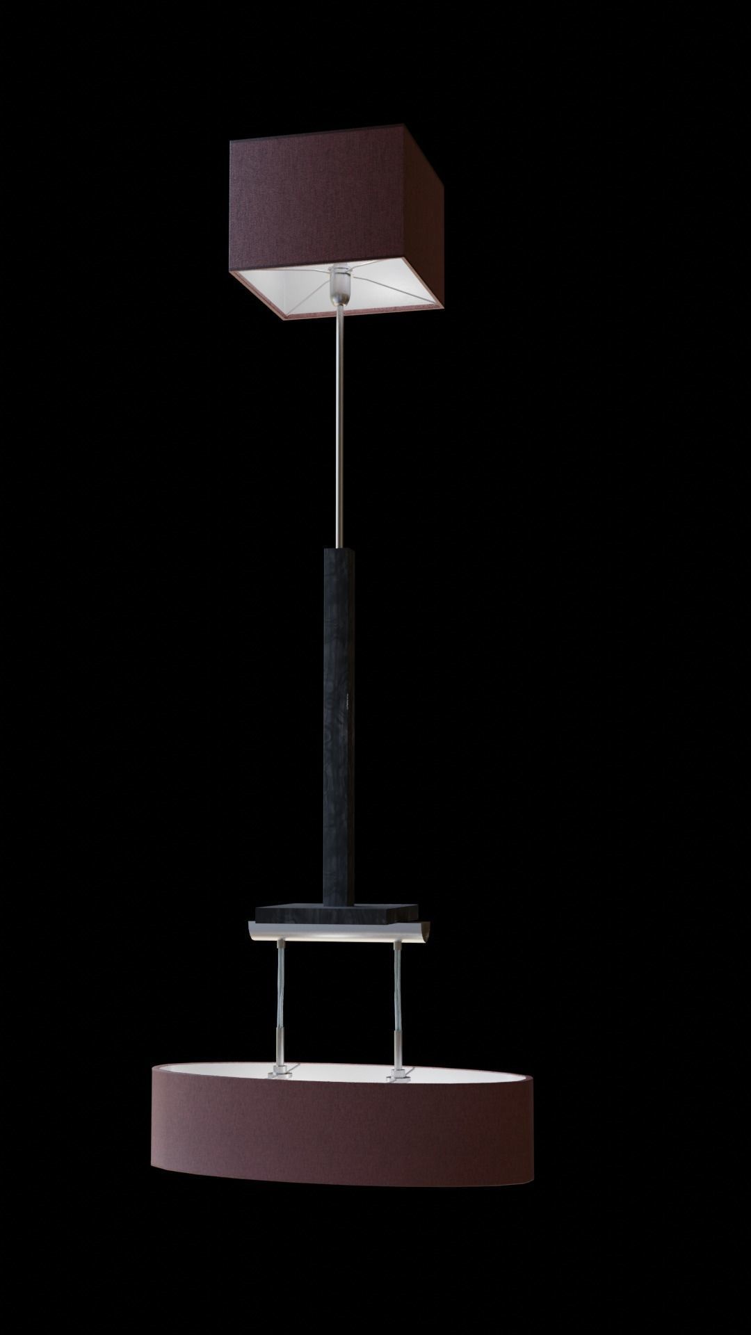 Set of interior lamps Low-poly 3D model_9