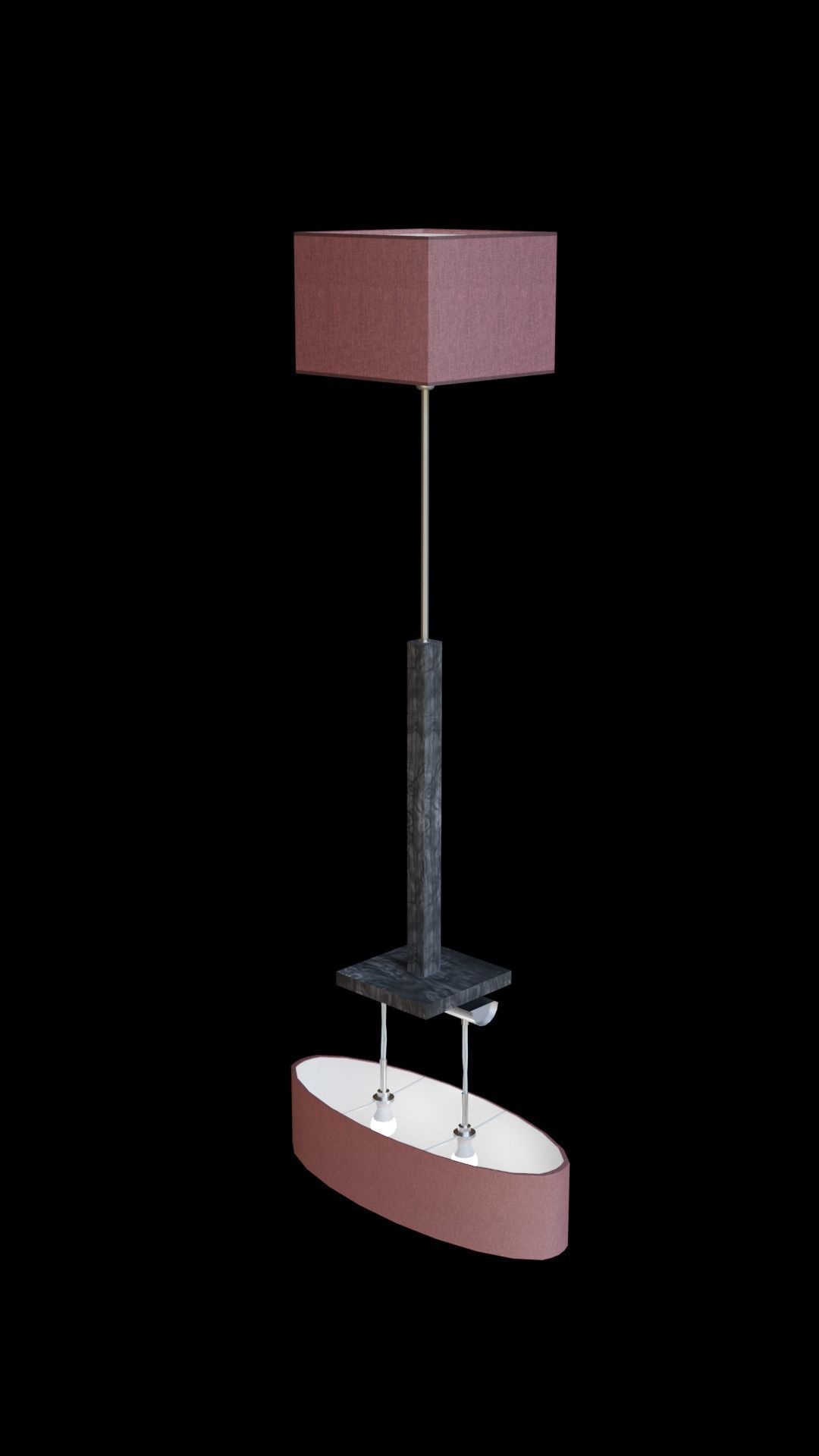 Set of interior lamps Low-poly 3D model_2