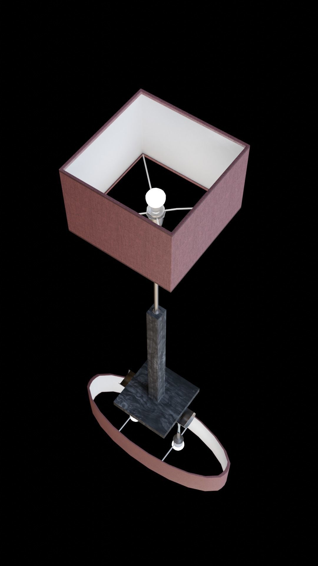 Set of interior lamps Low-poly 3D model_5