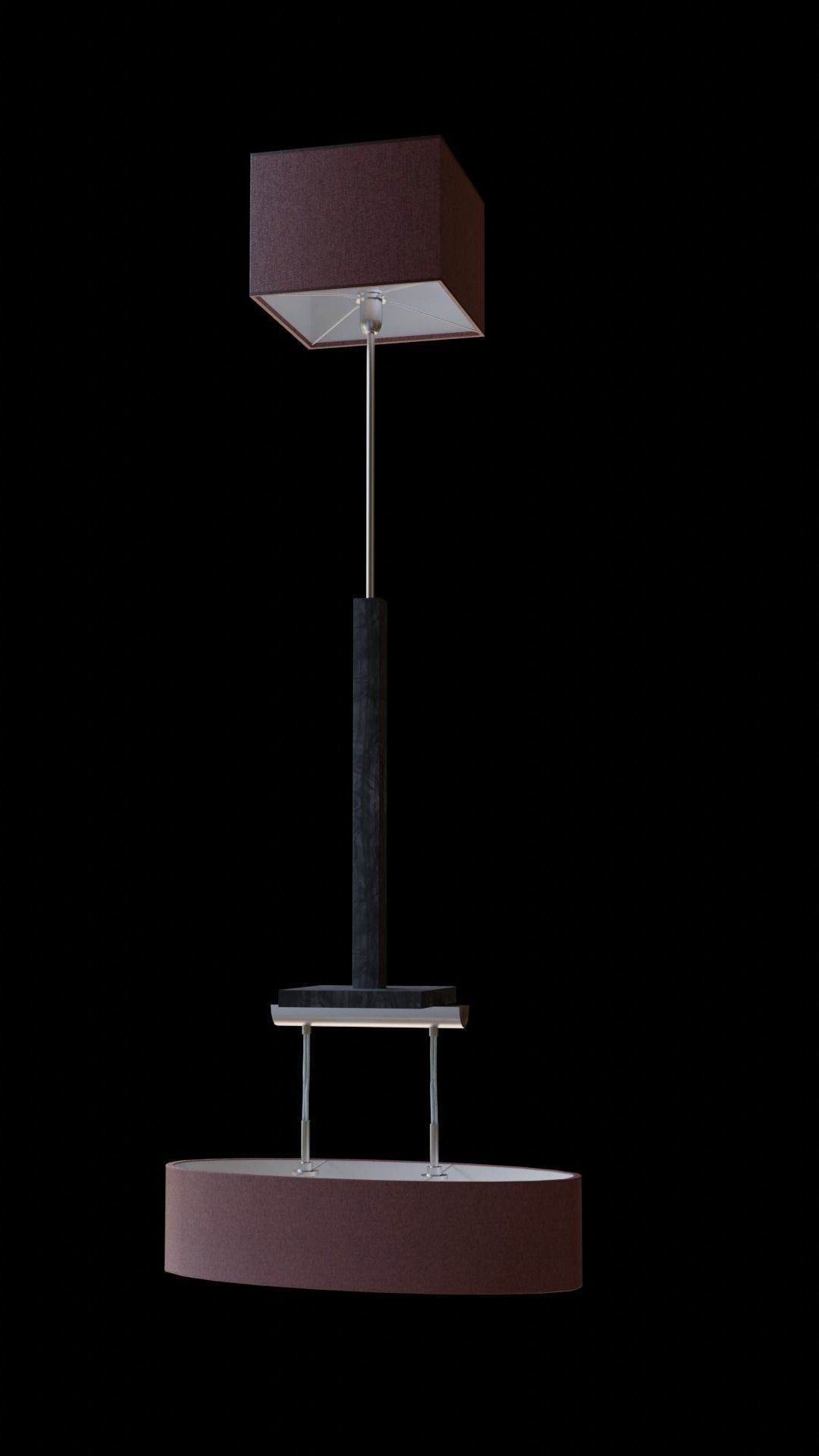 Set of interior lamps Low-poly 3D model_8