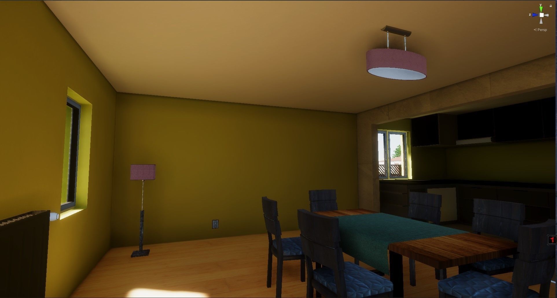 Set of interior lamps Low-poly 3D model_3