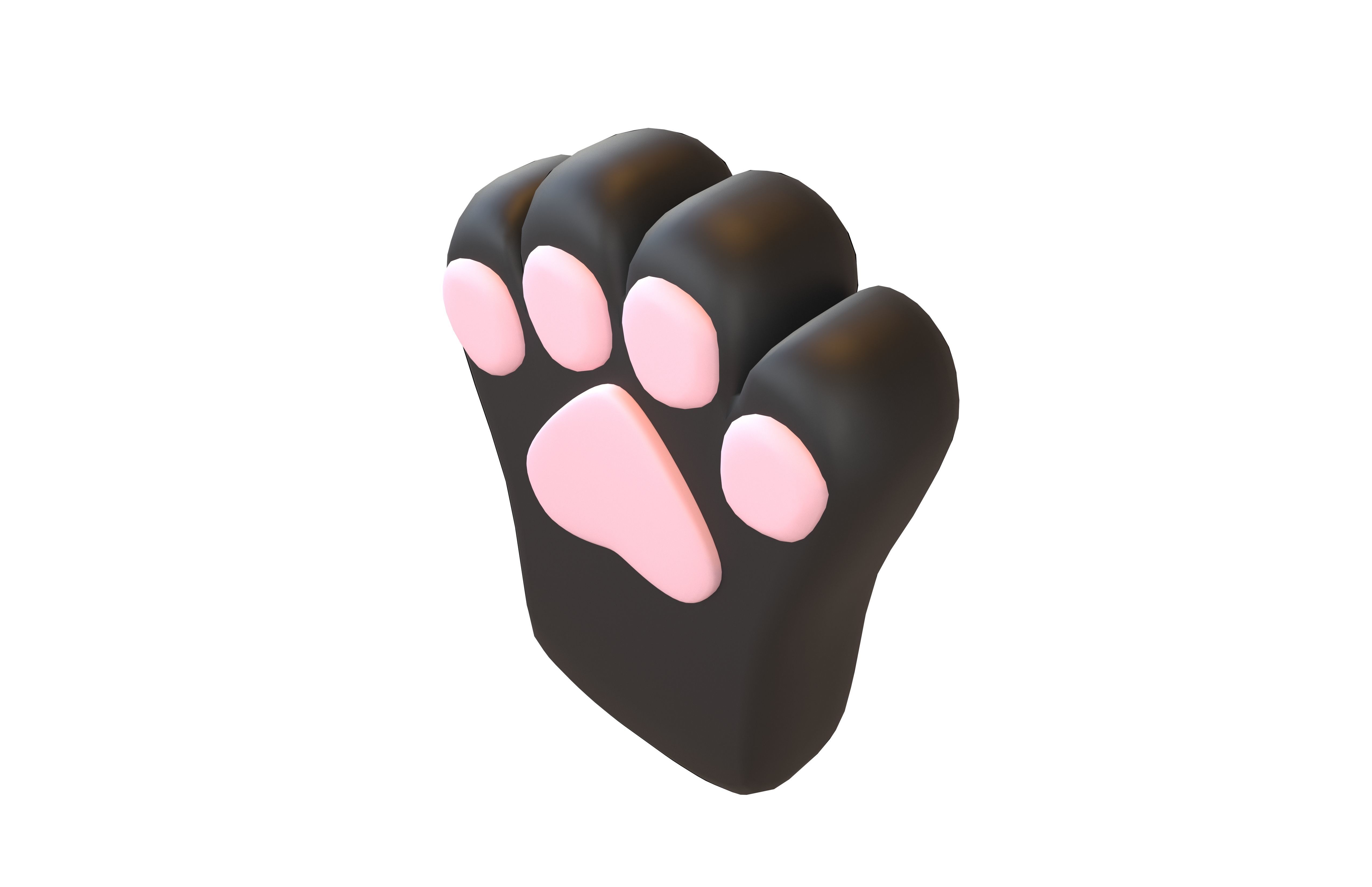 Cat Paw Glove v1 001 Low-poly 3D model_3
