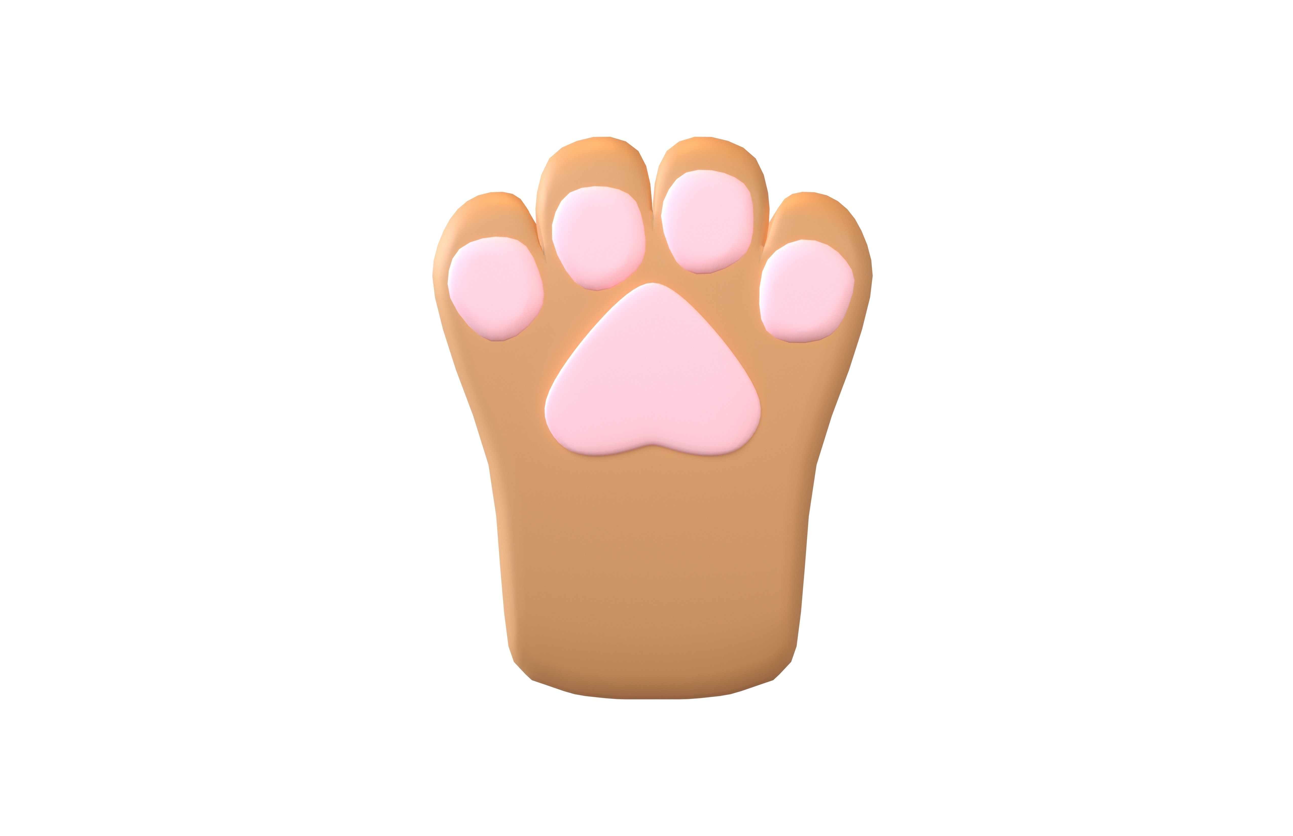 Cat Paw Glove v1 003 Low-poly 3D model_1