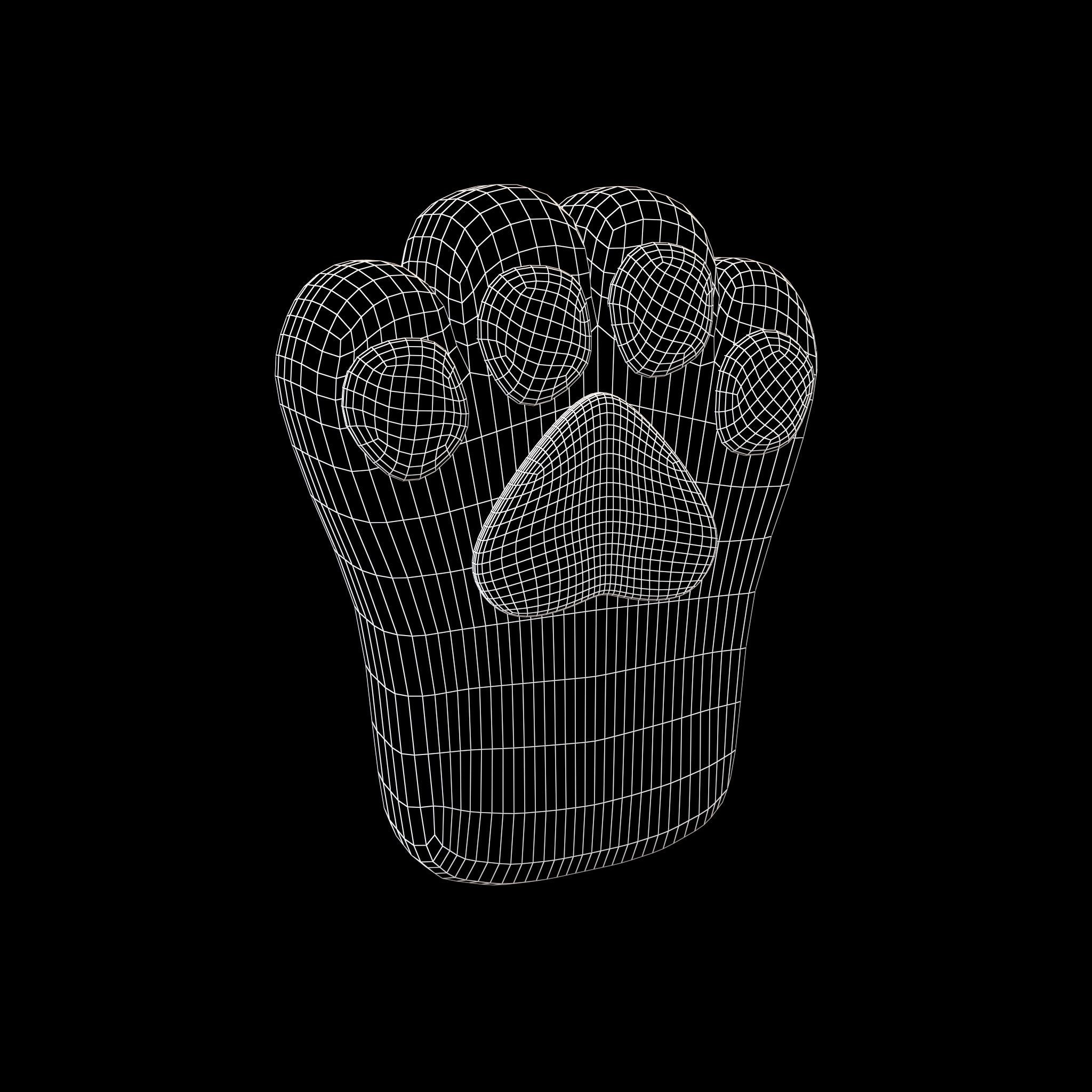Cat Paw Glove v1 003 Low-poly 3D model_4