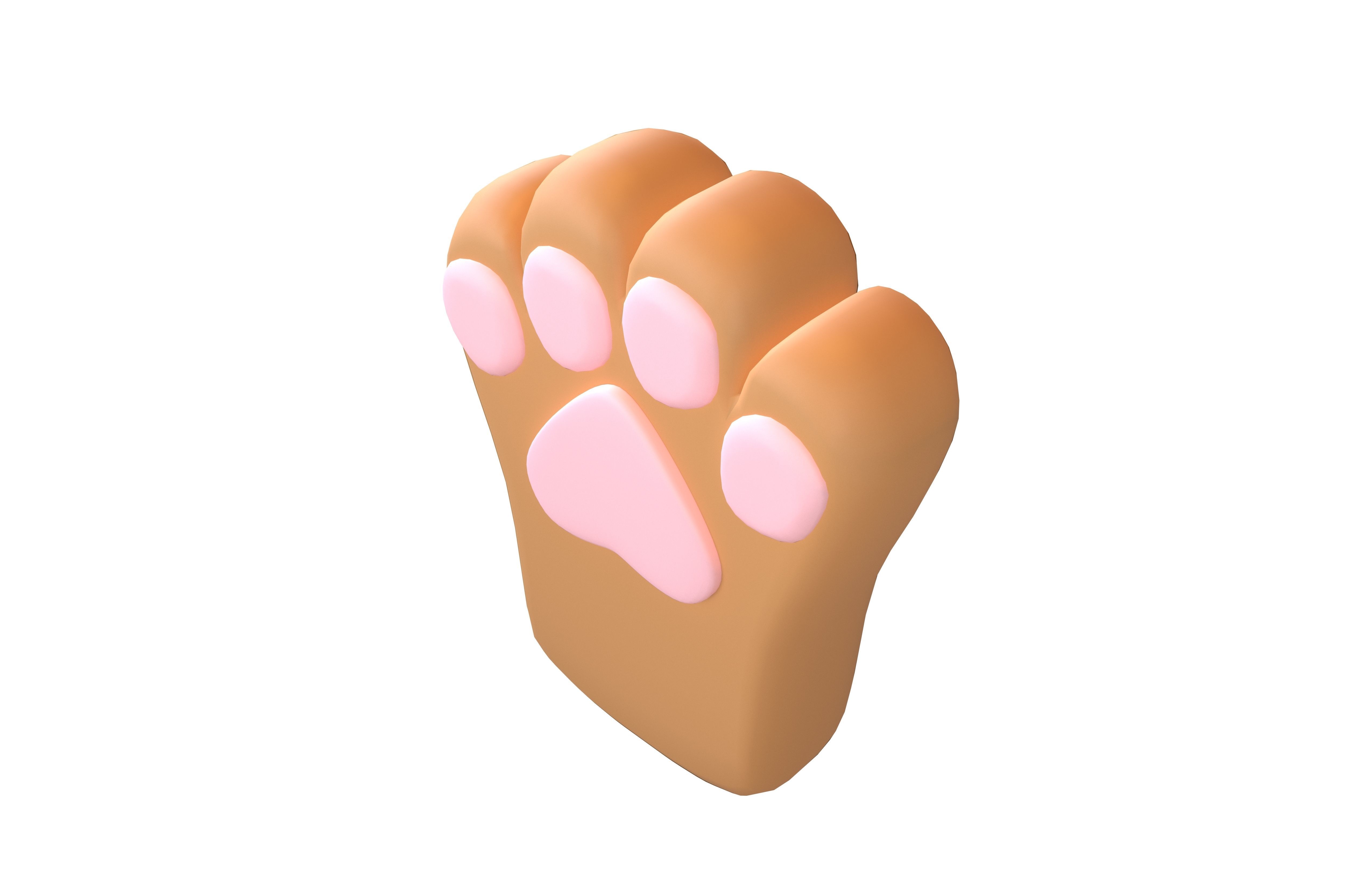 Cat Paw Glove v1 003 Low-poly 3D model_2
