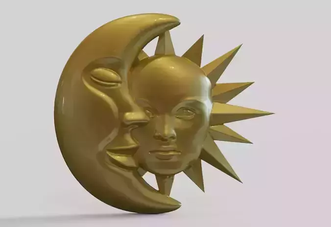 Sun and Moon 3D print model