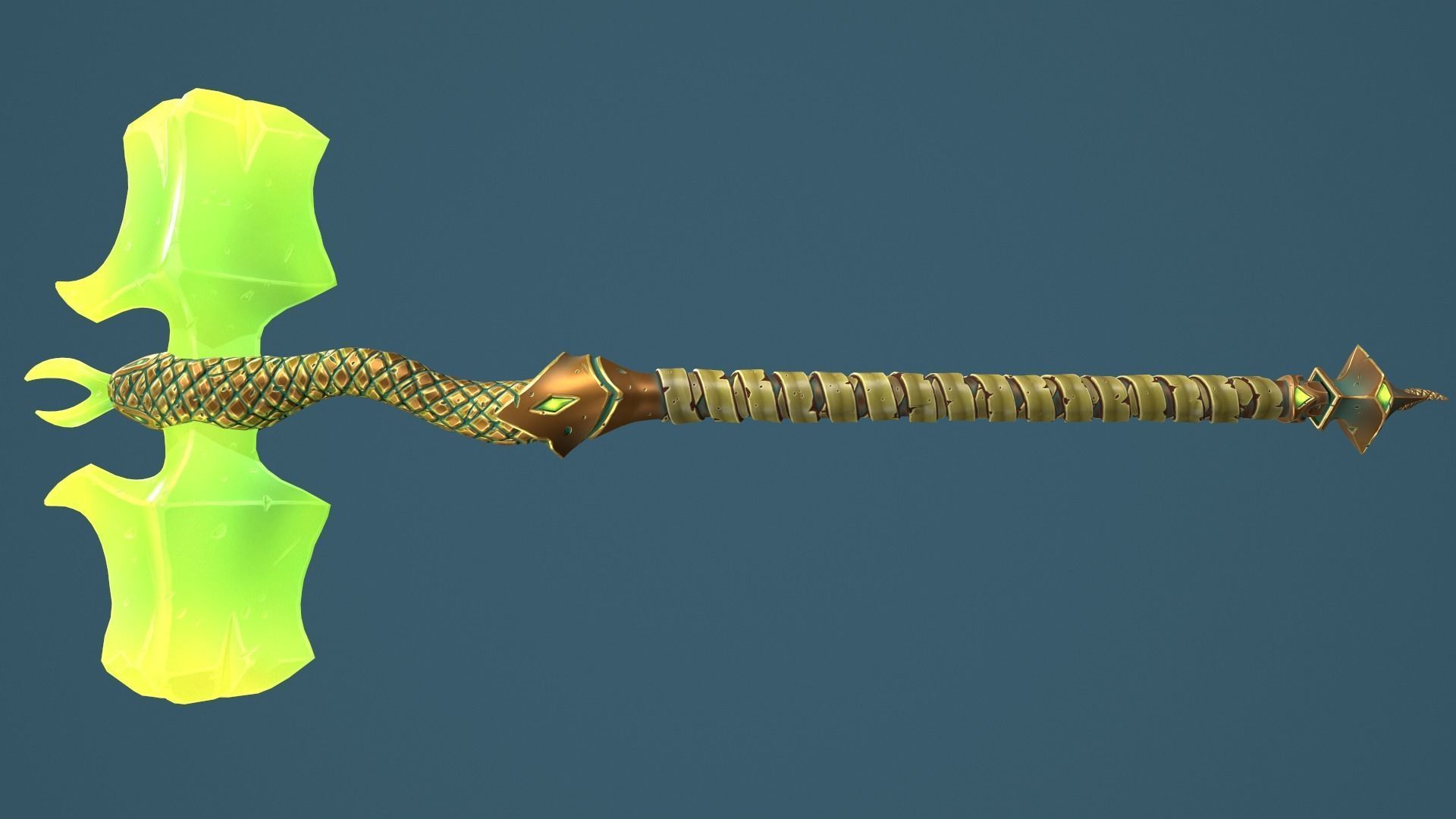 Snake hammer Low-poly 3D model_2