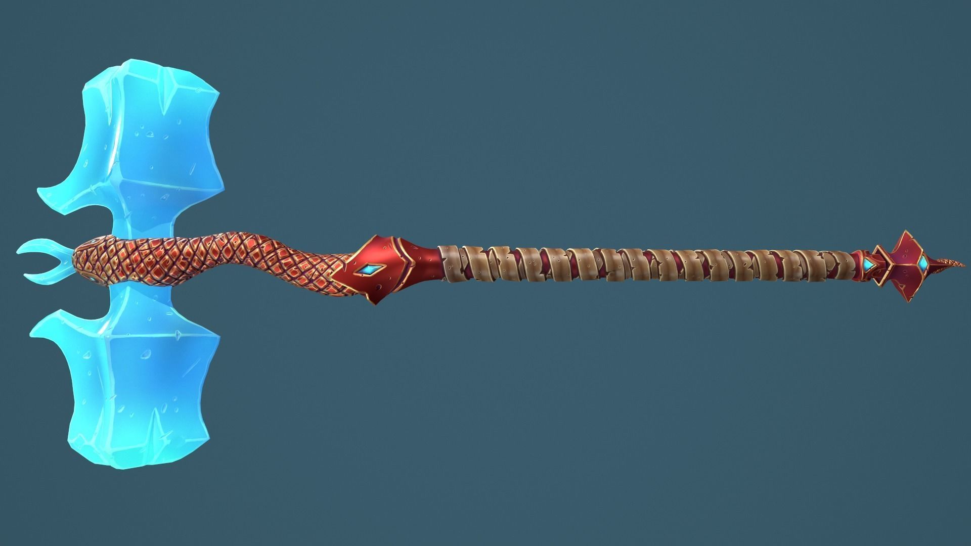 Snake hammer Low-poly 3D model_5