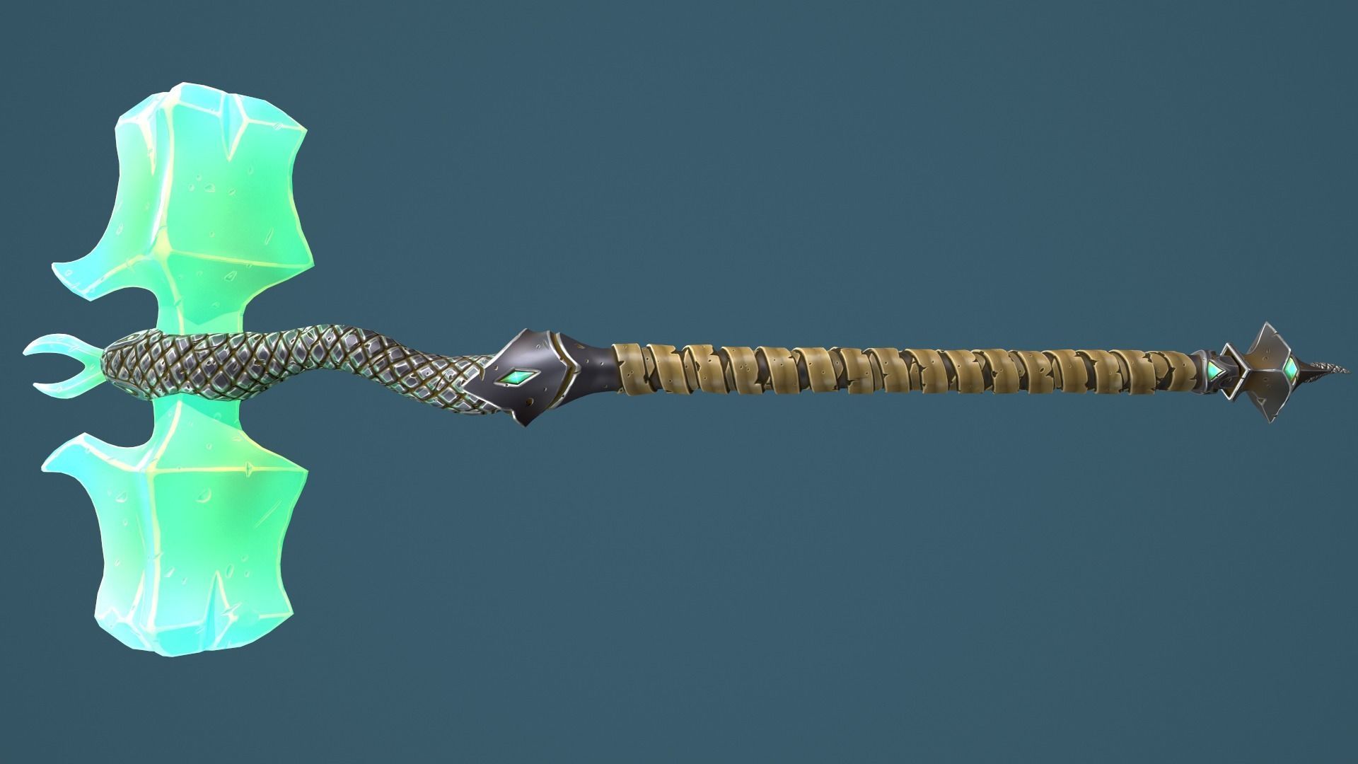 Snake hammer Low-poly 3D model_15