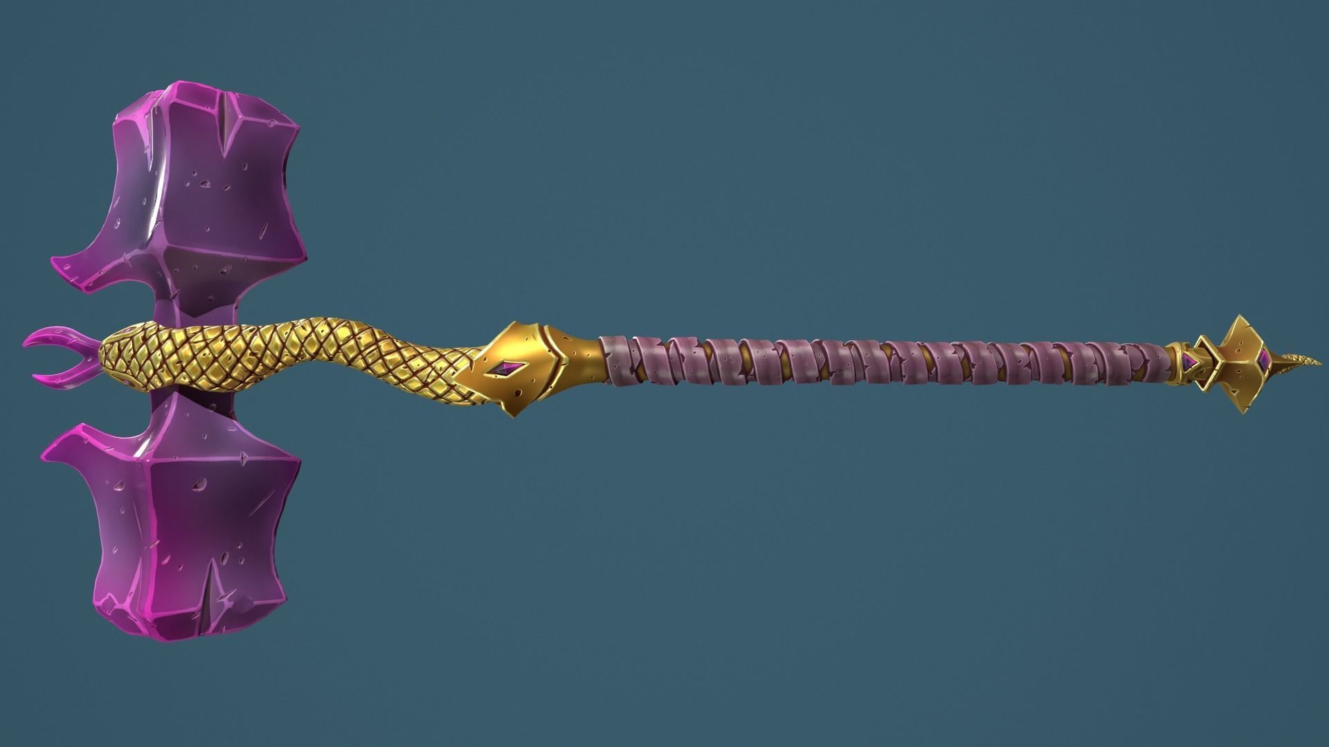 Snake hammer Low-poly 3D model_8