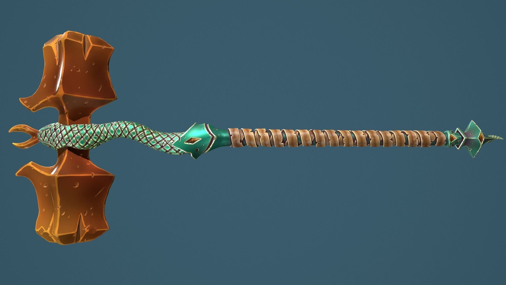 Snake hammer Low-poly 3D model_6