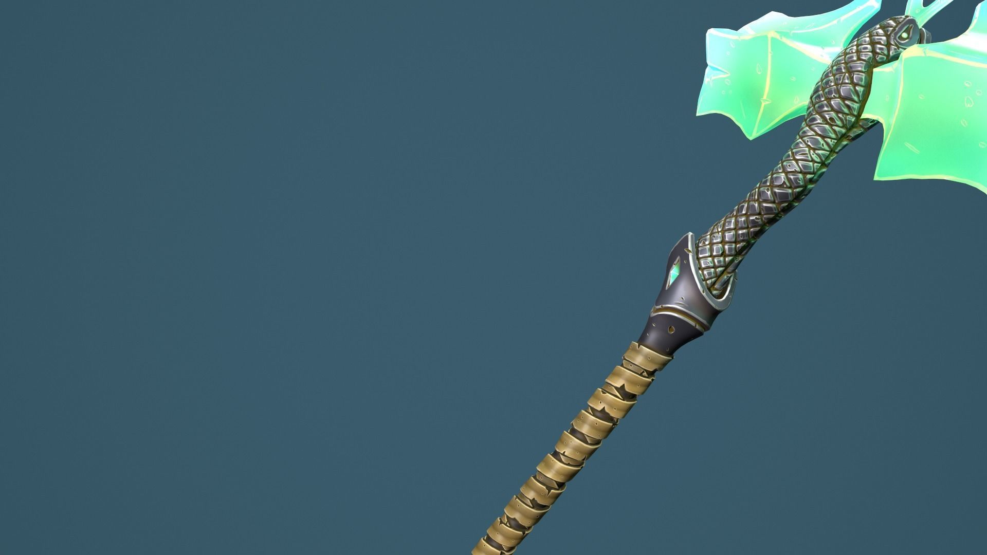 Snake hammer Low-poly 3D model_32
