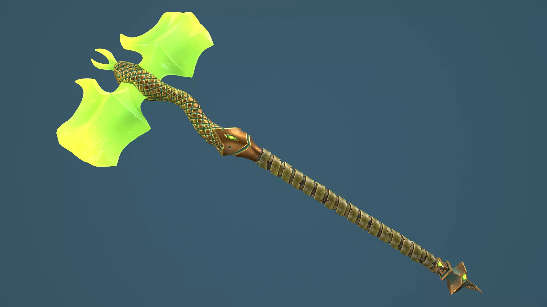 Snake hammer Low-poly 3D model_0