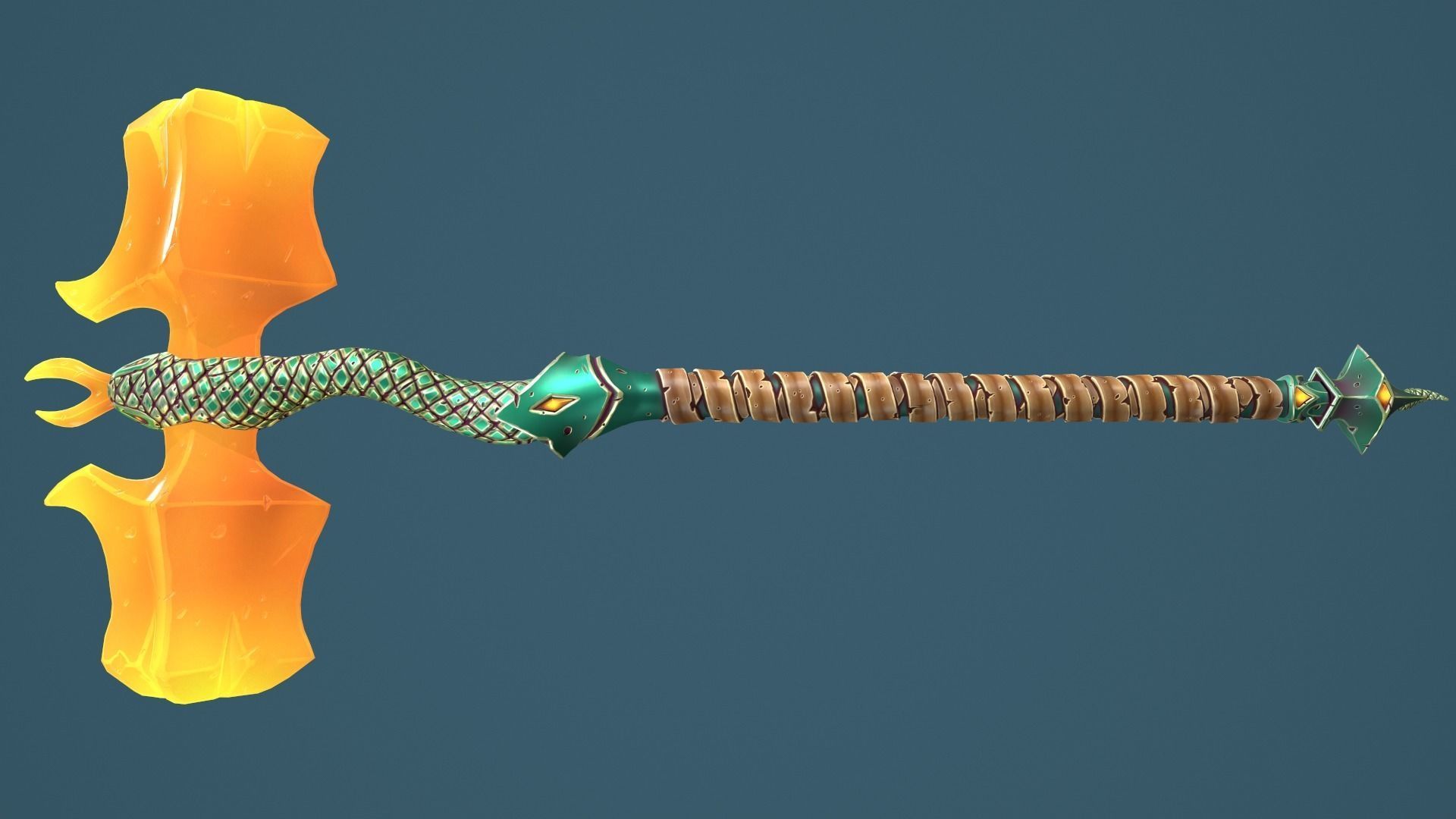 Snake hammer Low-poly 3D model_7