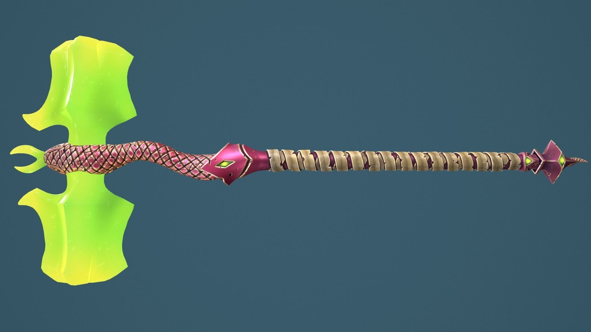Snake hammer Low-poly 3D model_19