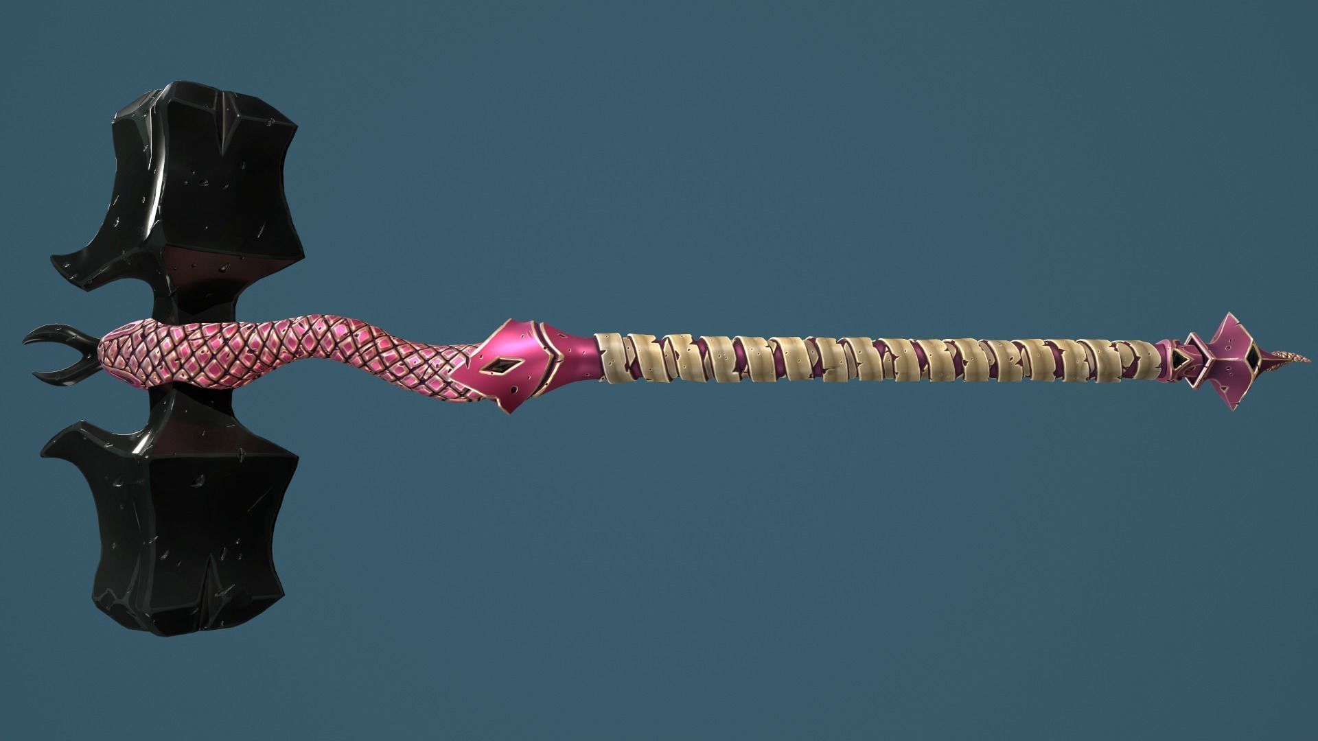 Snake hammer Low-poly 3D model_18