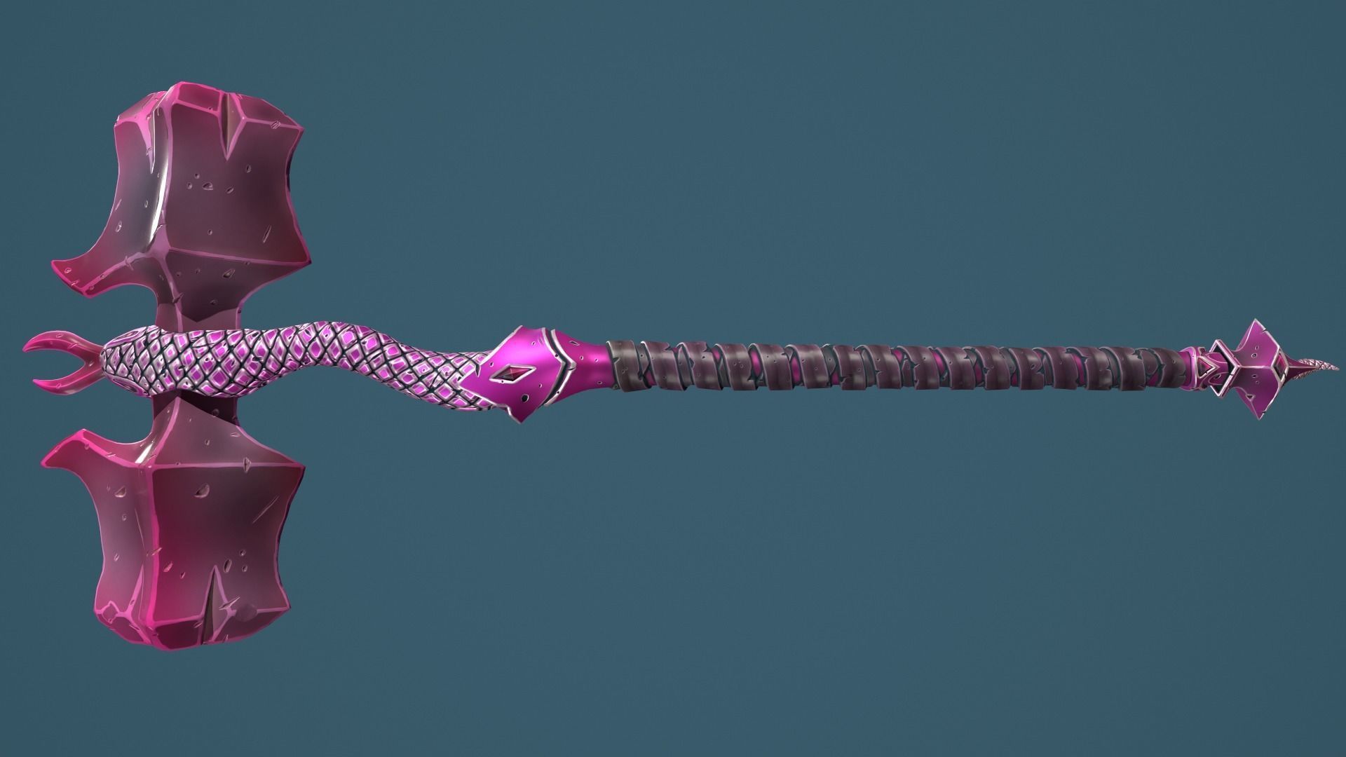 Snake hammer Low-poly 3D model_10