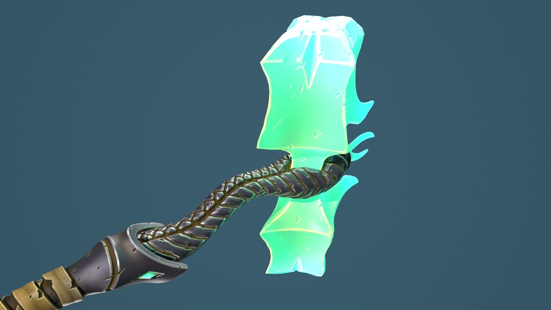 Snake hammer Low-poly 3D model_23