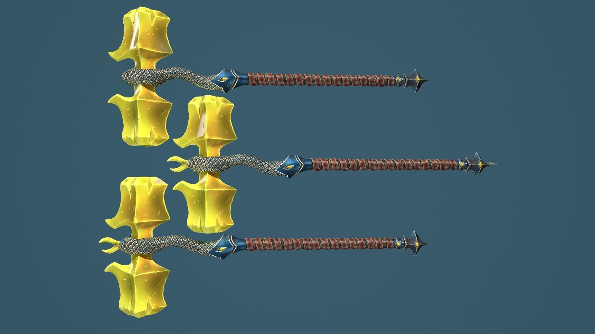 Snake hammer Low-poly 3D model_33