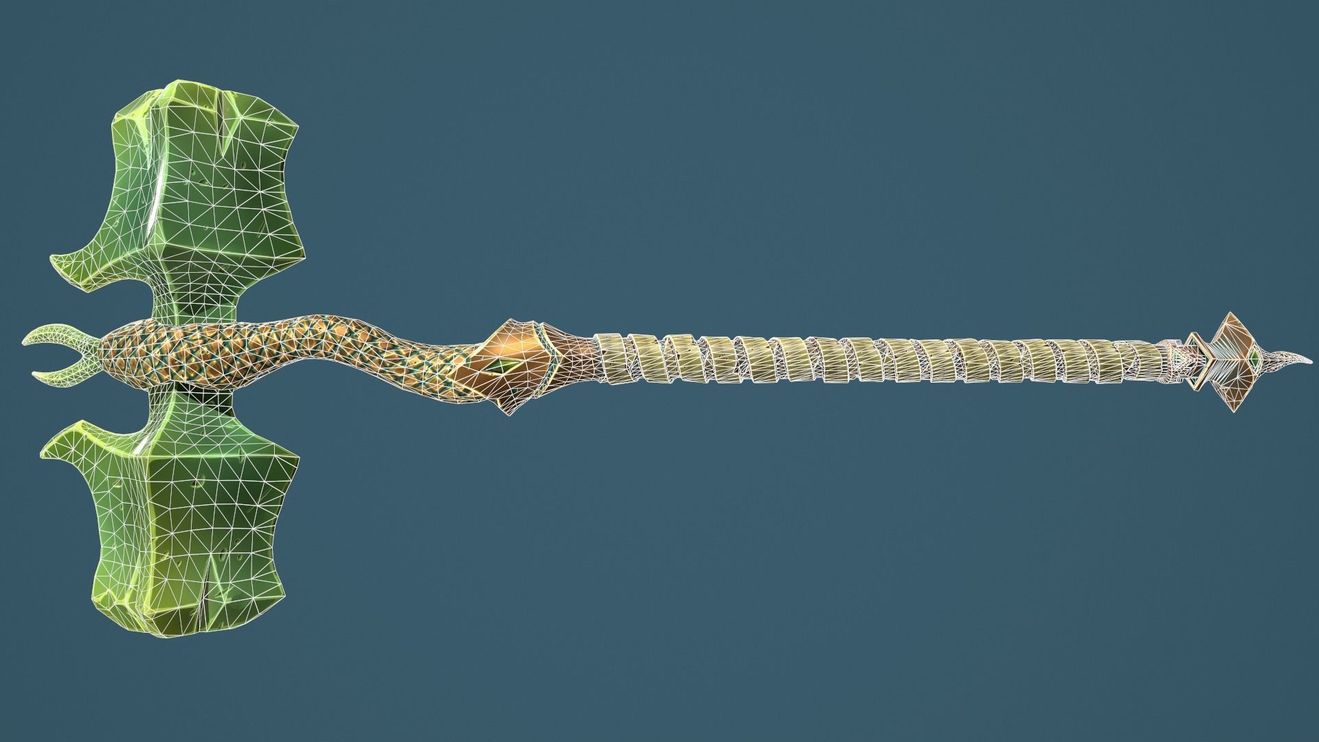 Snake hammer Low-poly 3D model_3