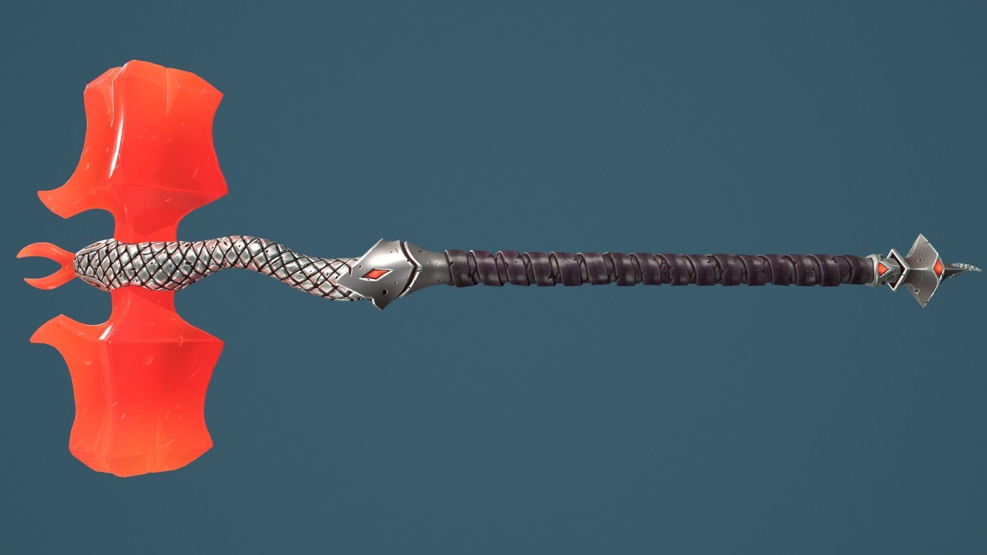 Snake hammer Low-poly 3D model_13