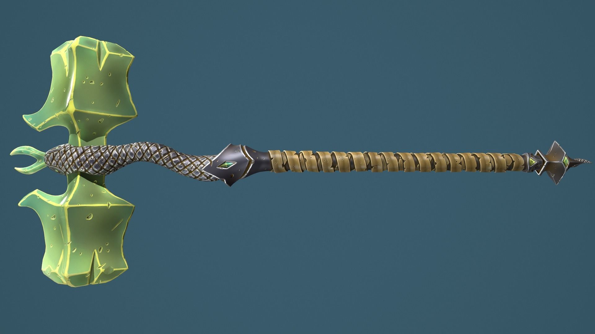 Snake hammer Low-poly 3D model_14