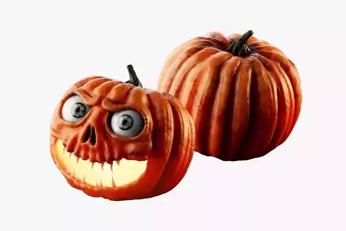 Halloween Jack O Lantern 3D Model for Element 3D and Cinema 4D