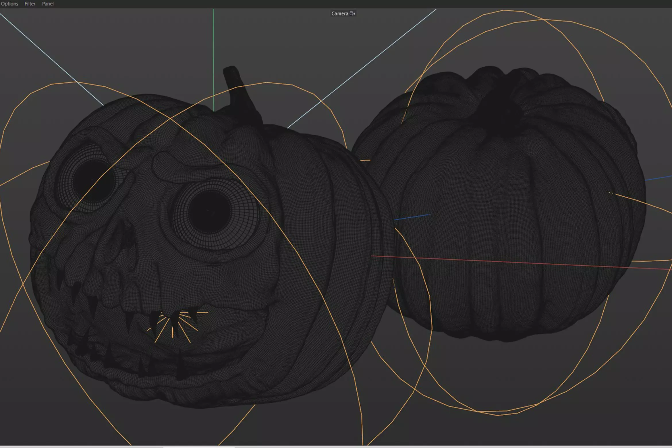 Halloween Jack O Lantern 3D Model for Element 3D and Cinema 4D 3D model_3