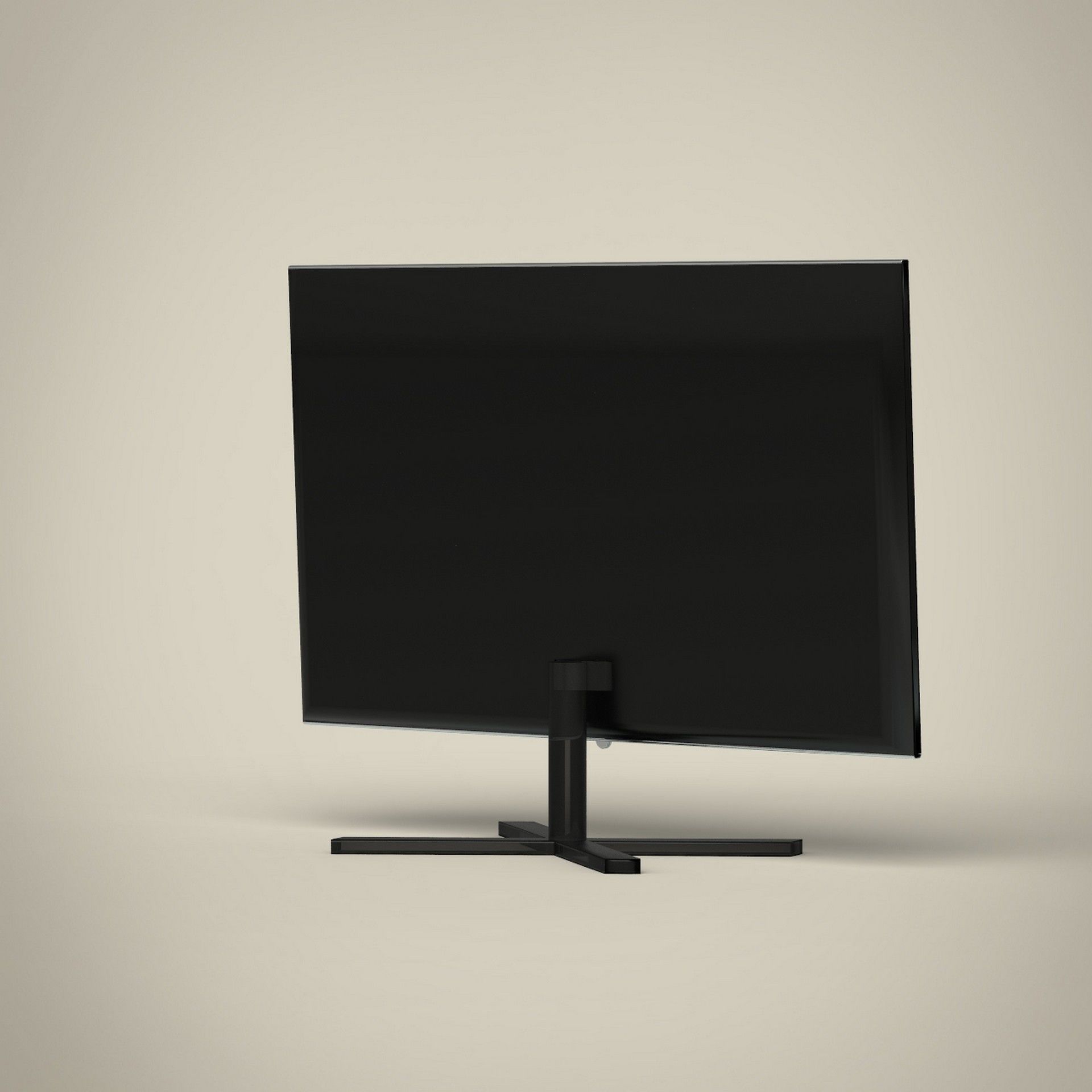 LED TV Low-poly 3D model_3