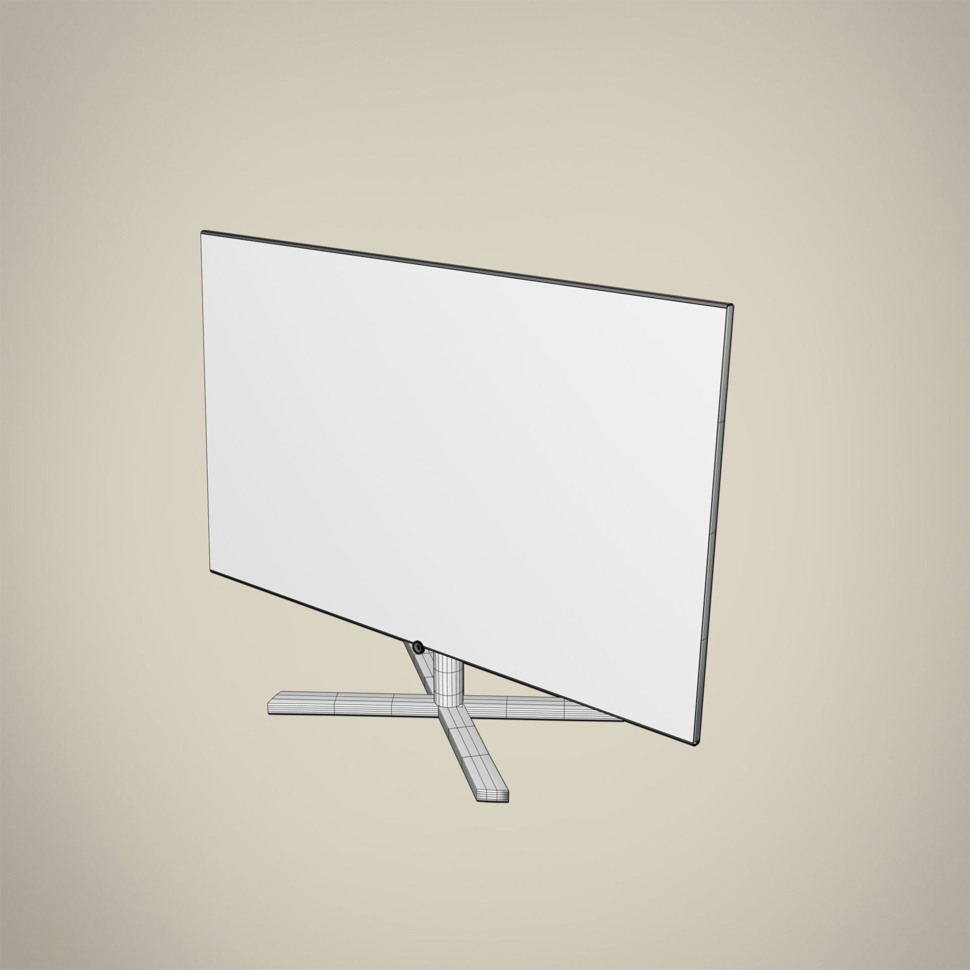 LED TV Low-poly 3D model_6