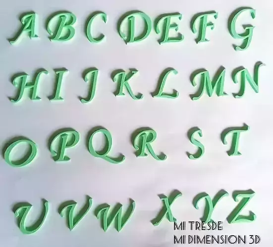 Uppercase and lowercase alphabet stamp