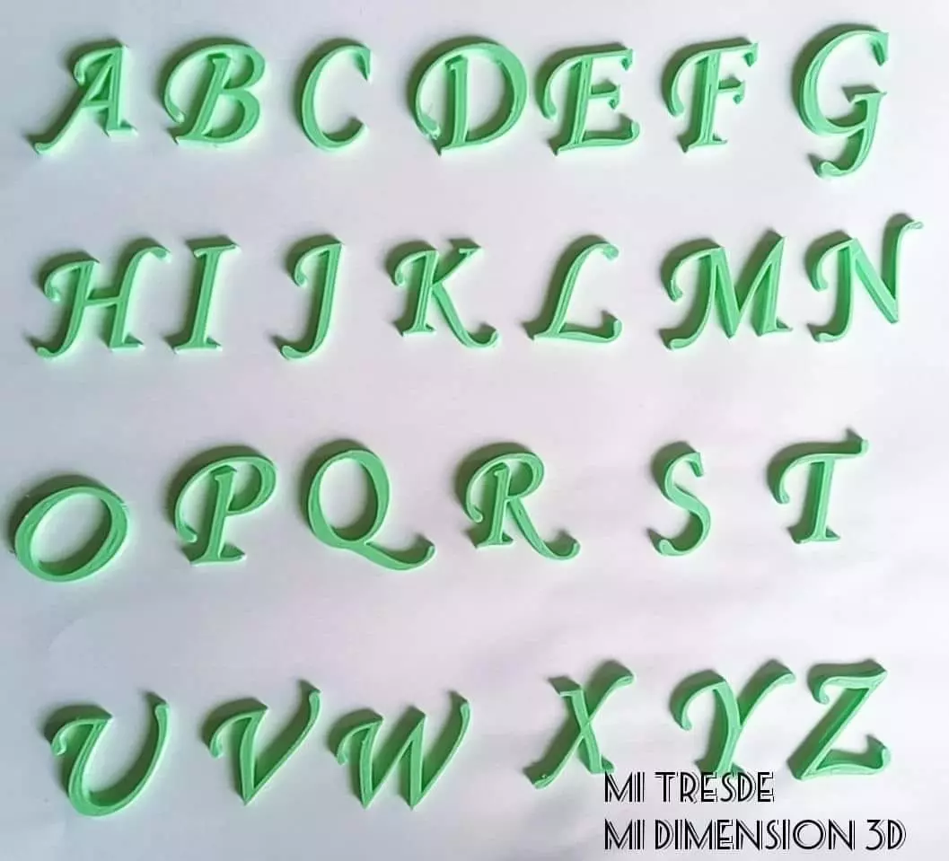 Uppercase and lowercase alphabet stamp 3D model