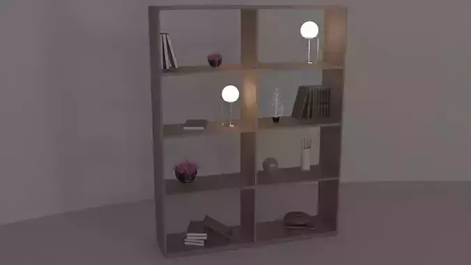 cupboard stillage against a wall